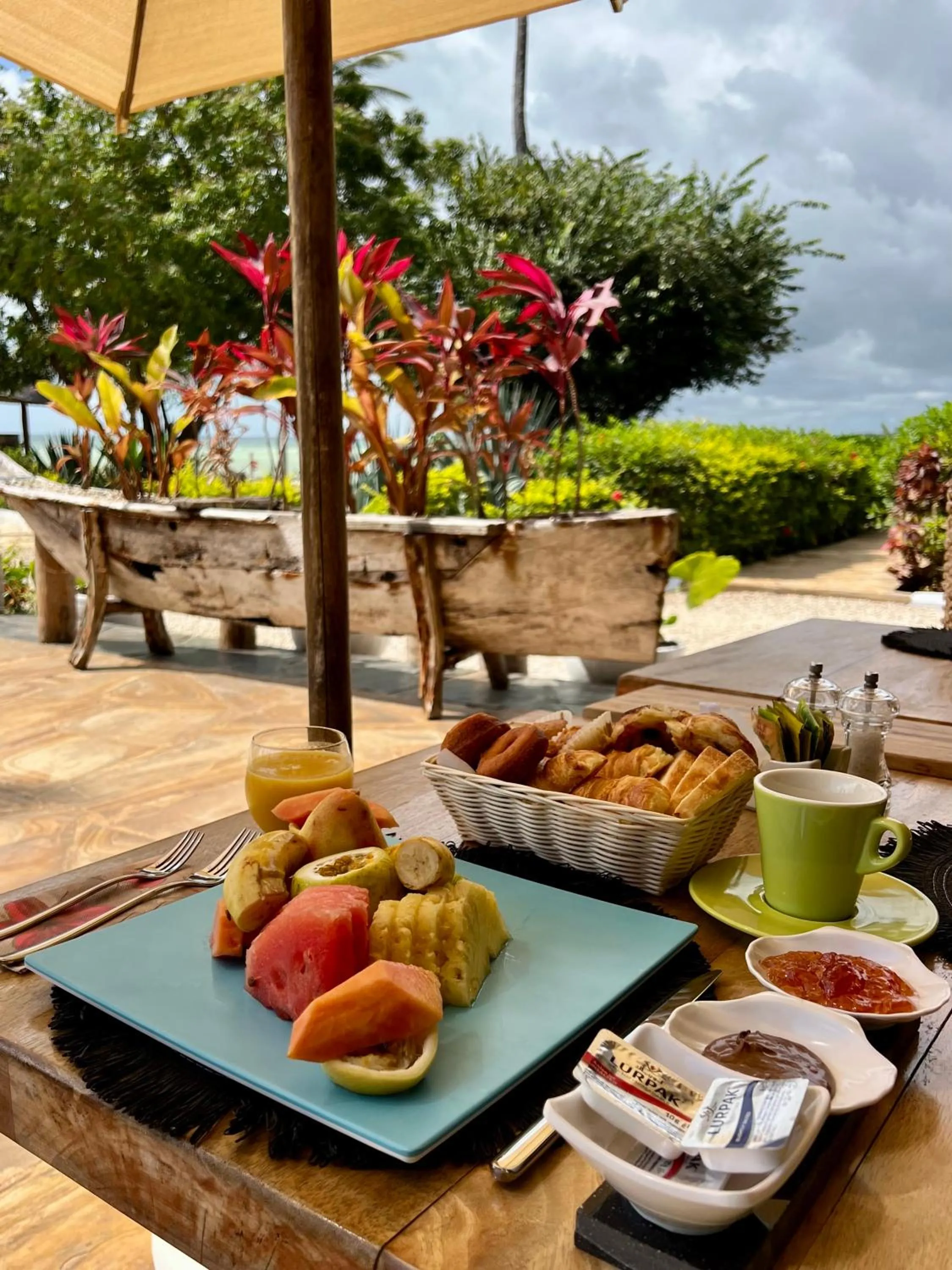 Breakfast in Maharaja Boutique Hotel Zanzibar
