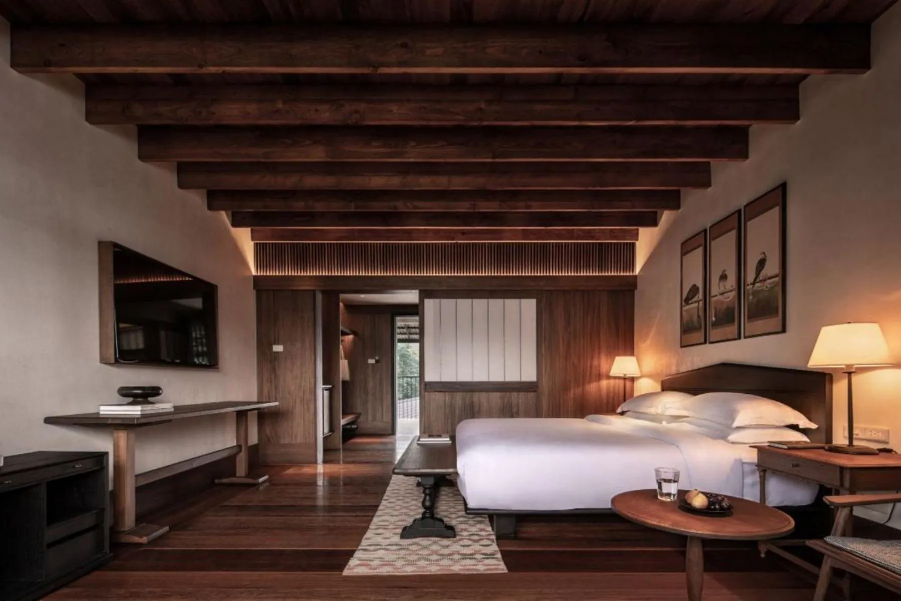 Photo of the whole room, Bed in Hangzhou West Lake Anyu Hotel