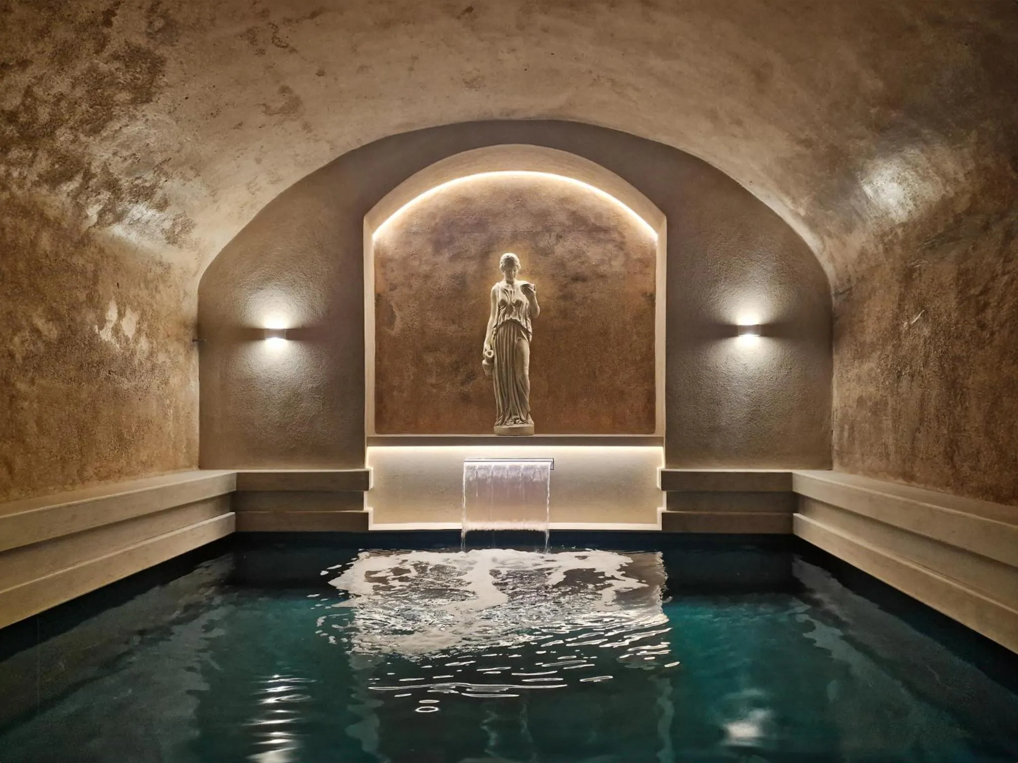 Pool view in Argini Syros