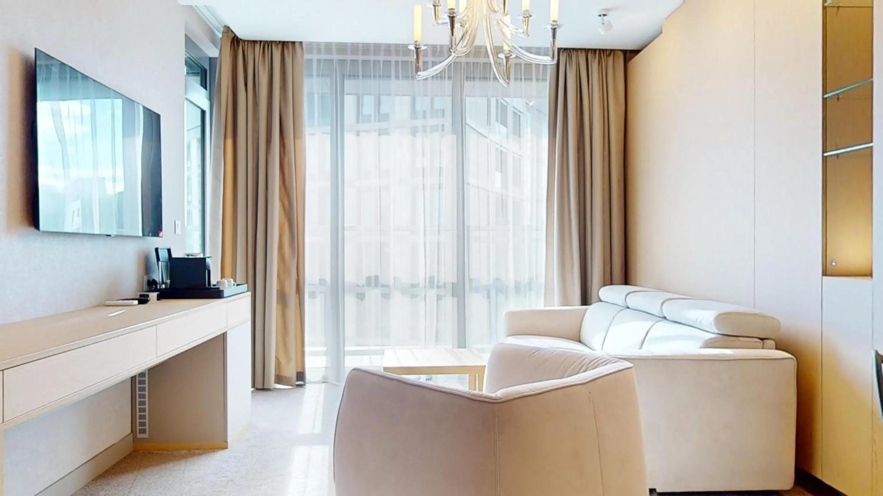 TV and multimedia, Bed in Eurovea Tower Apartments