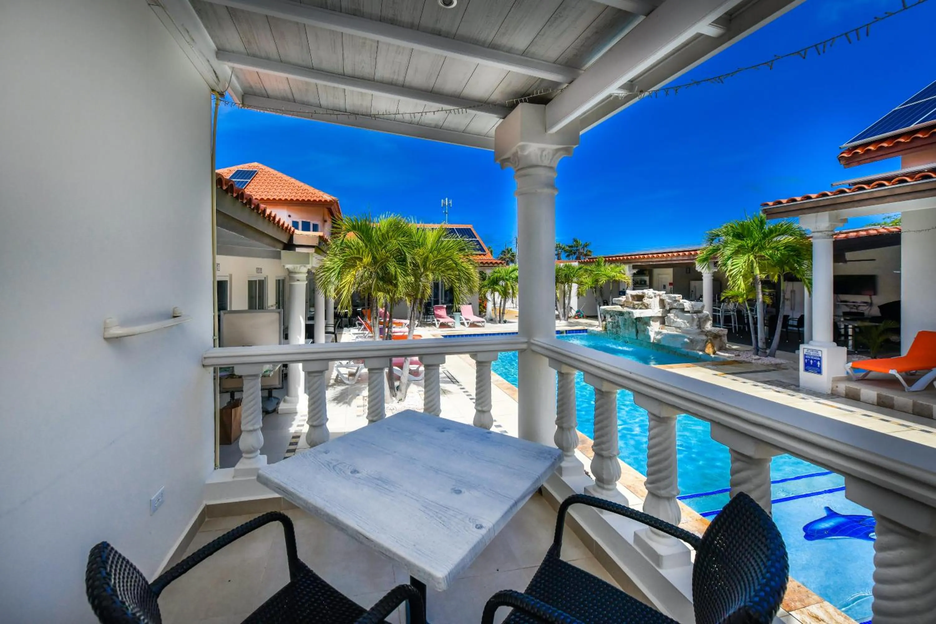 Patio in Boutique Hotel Swiss Paradise Aruba Villas and Suites