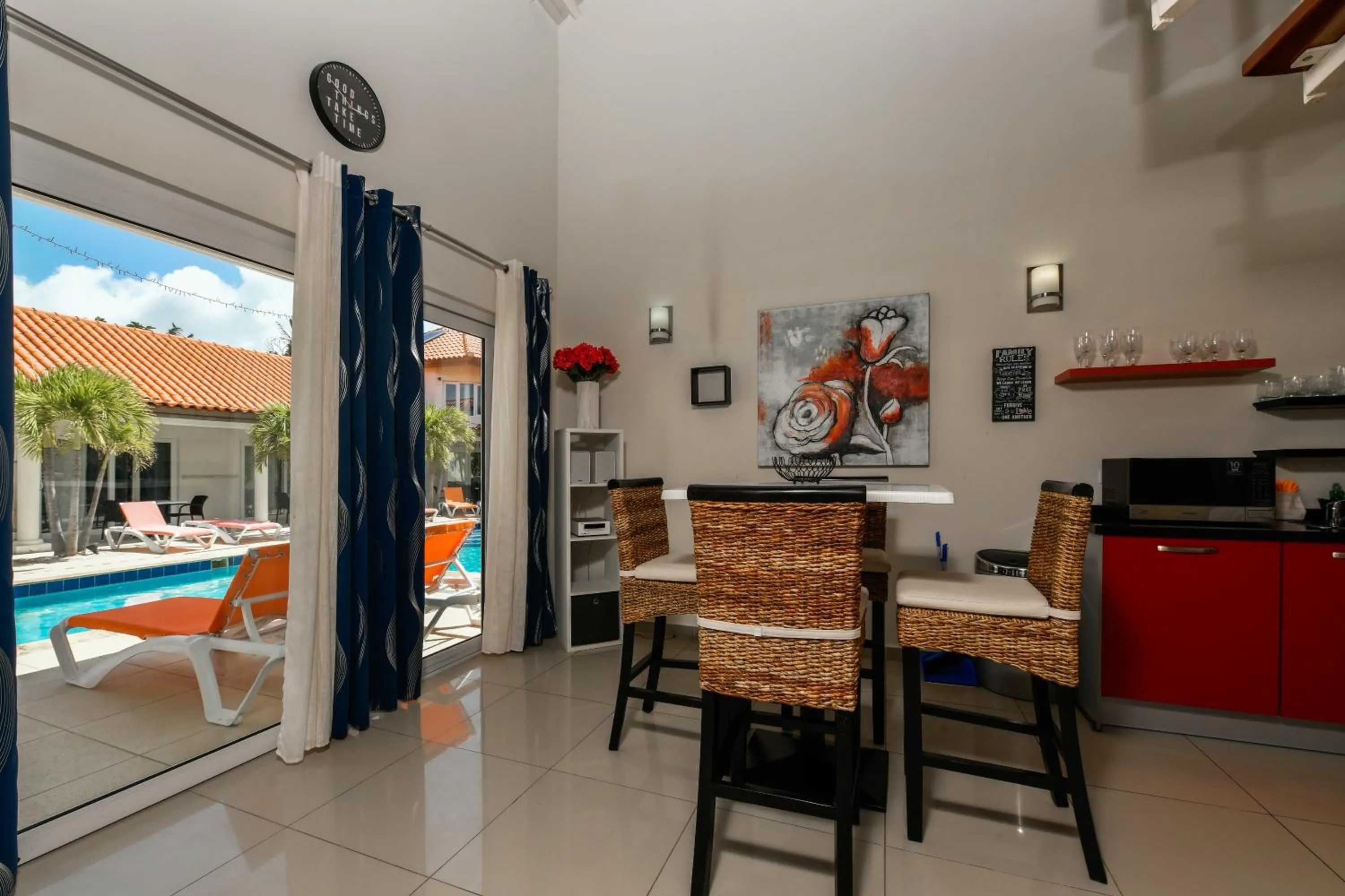 Living room in Boutique Hotel Swiss Paradise Aruba Villas and Suites