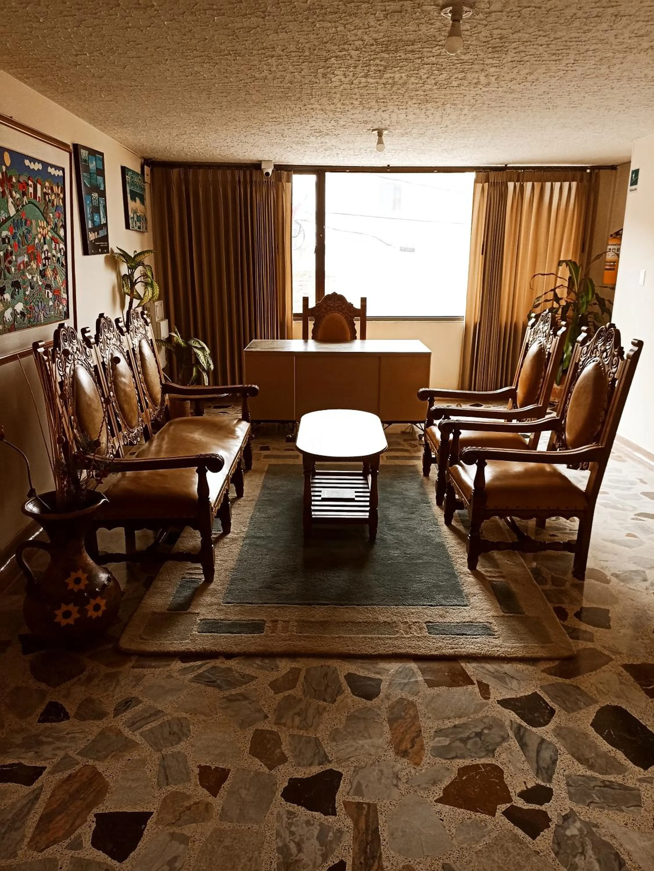 Seating area in Hotel Tuvalu