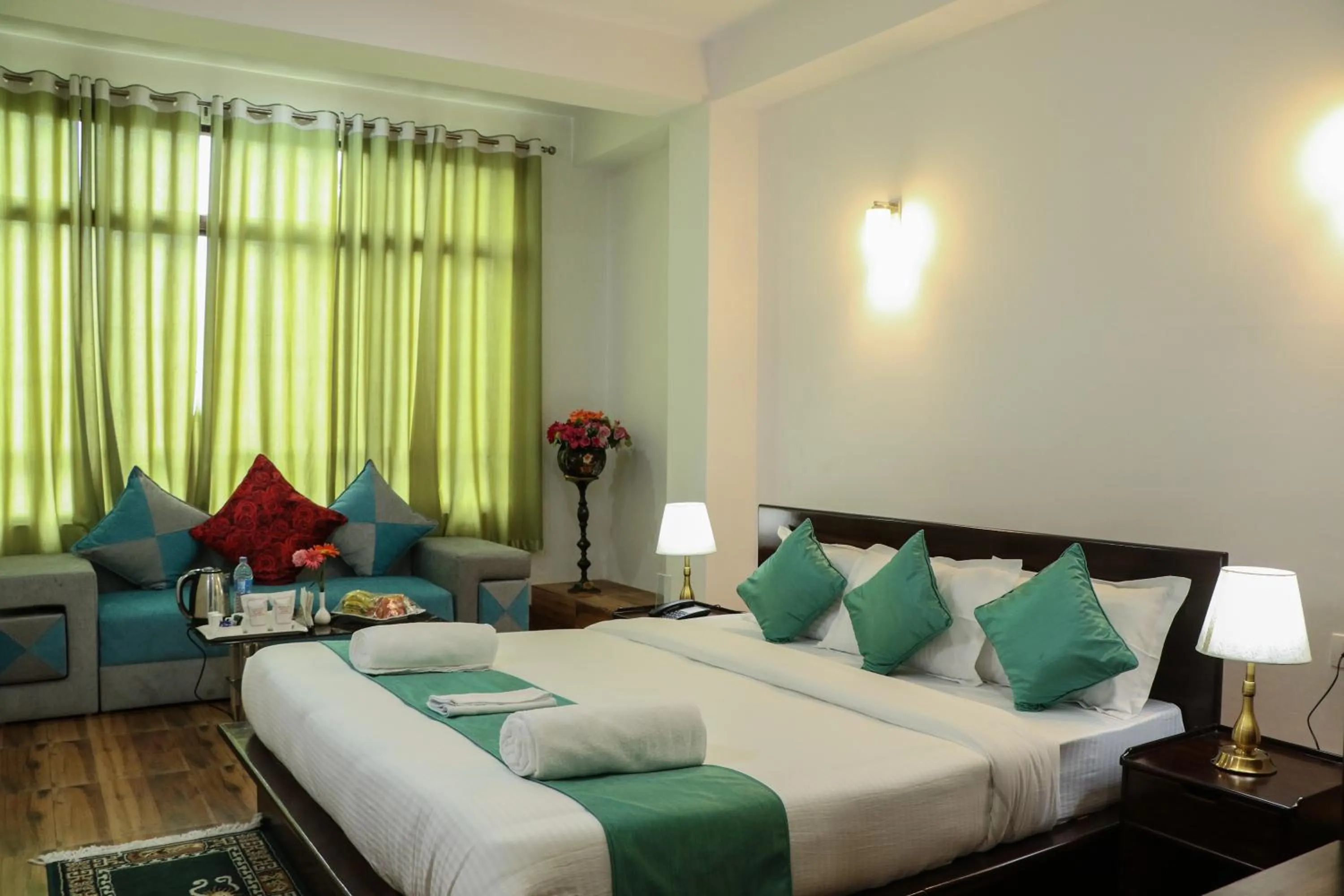 Bed in HOTEL GREENERY VIEW