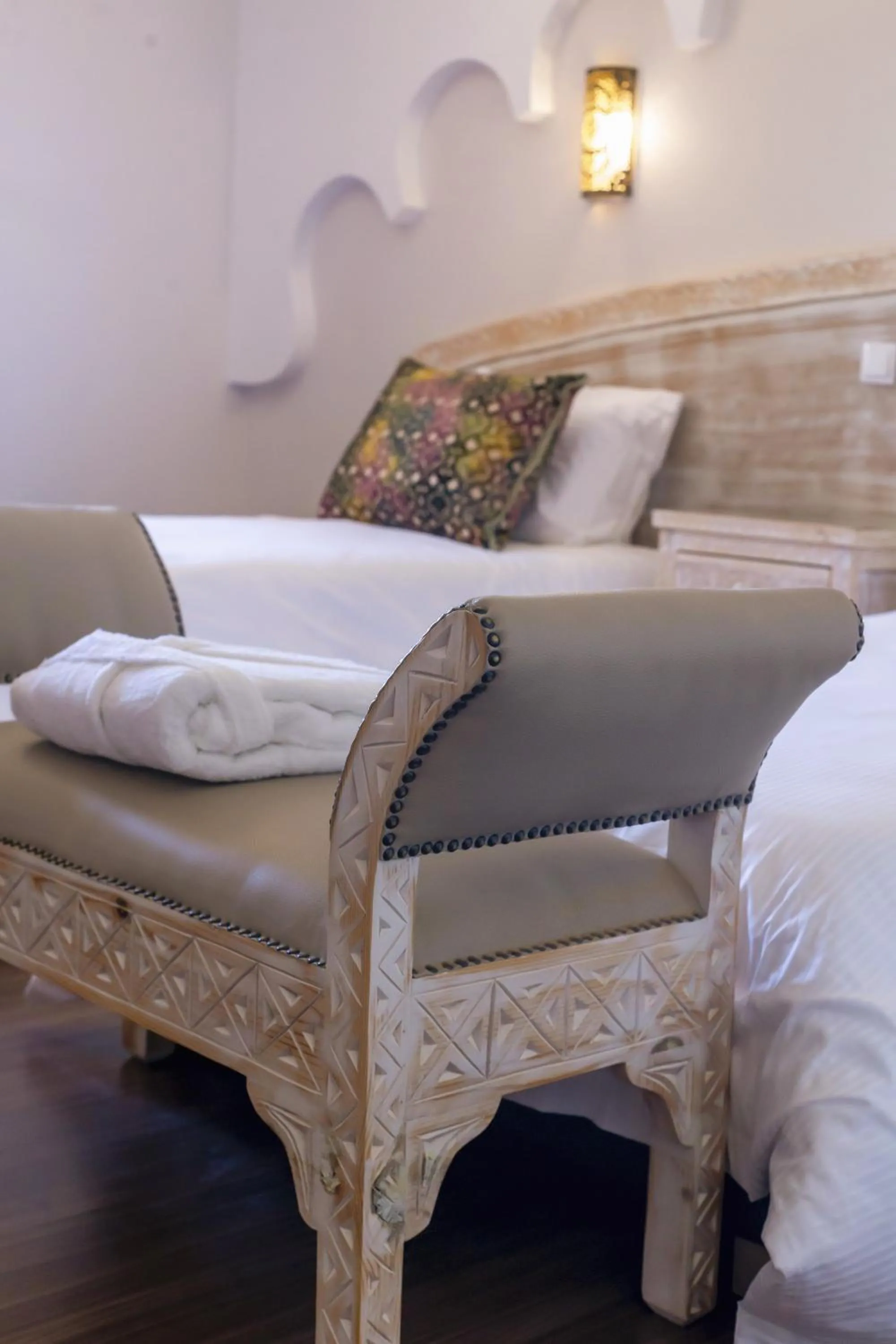 Bed in Al Karob Yoga Boutique Villa