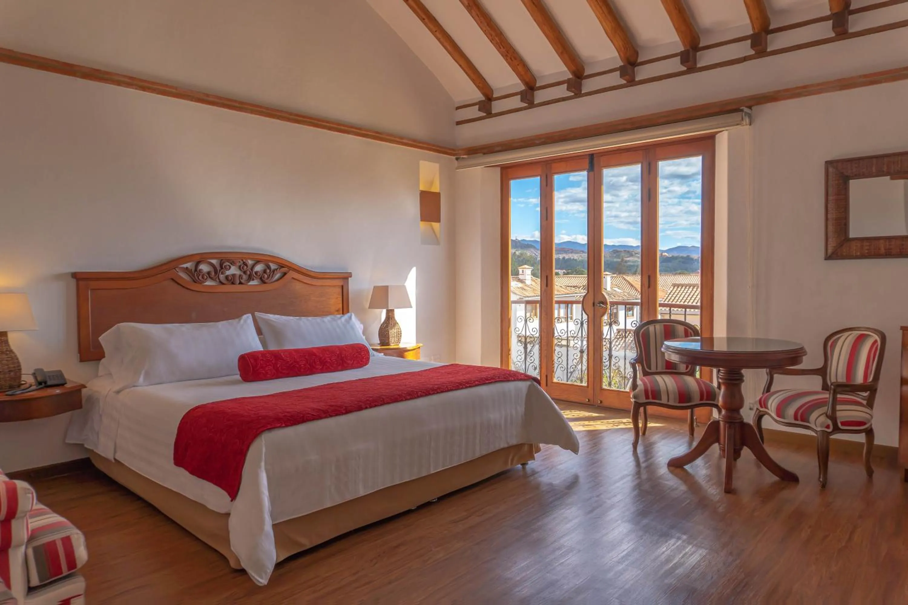 Balcony/Terrace, Bed in Maria Bonita Hotel