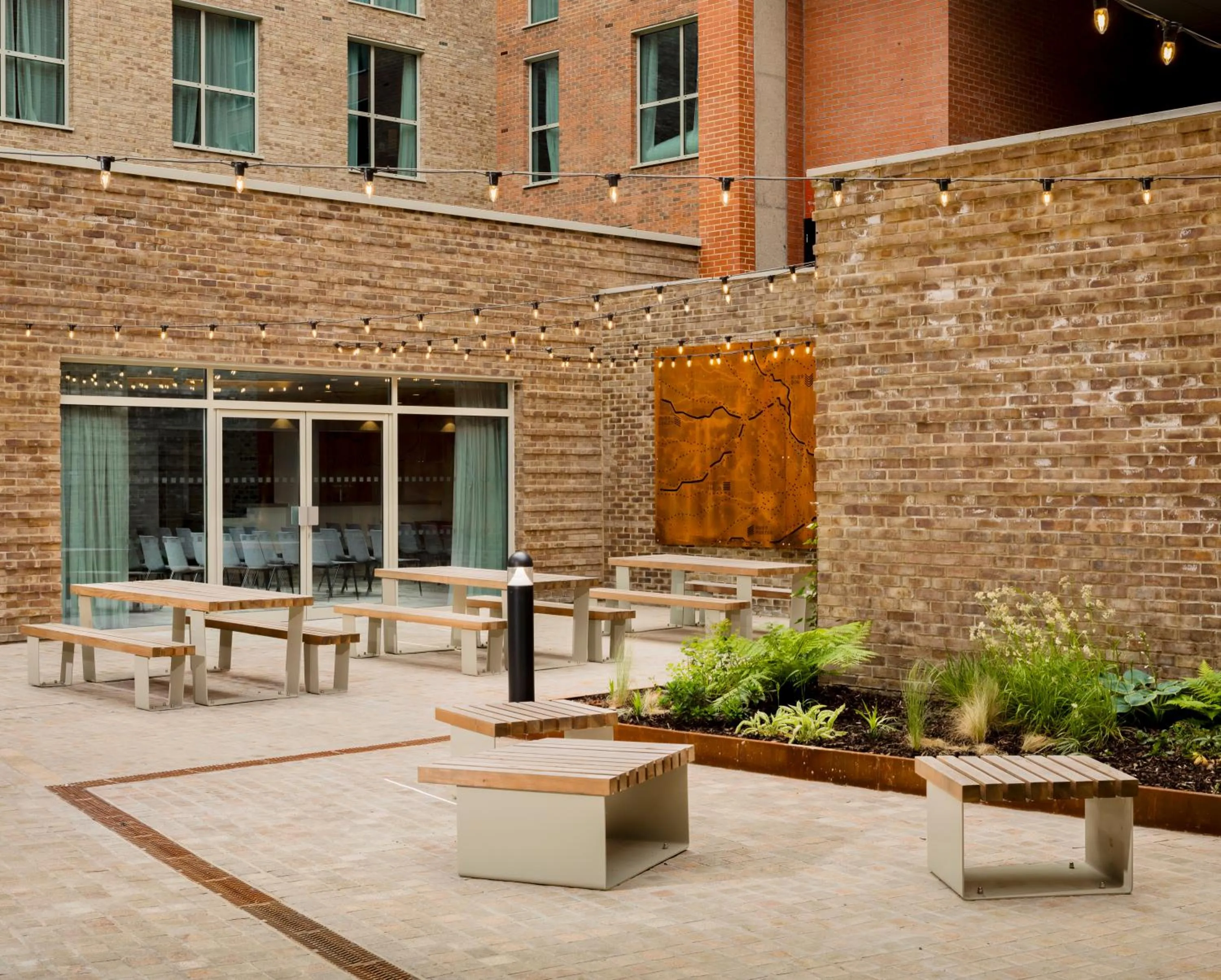 Inner courtyard view in Radisson Blu Hotel, Sheffield