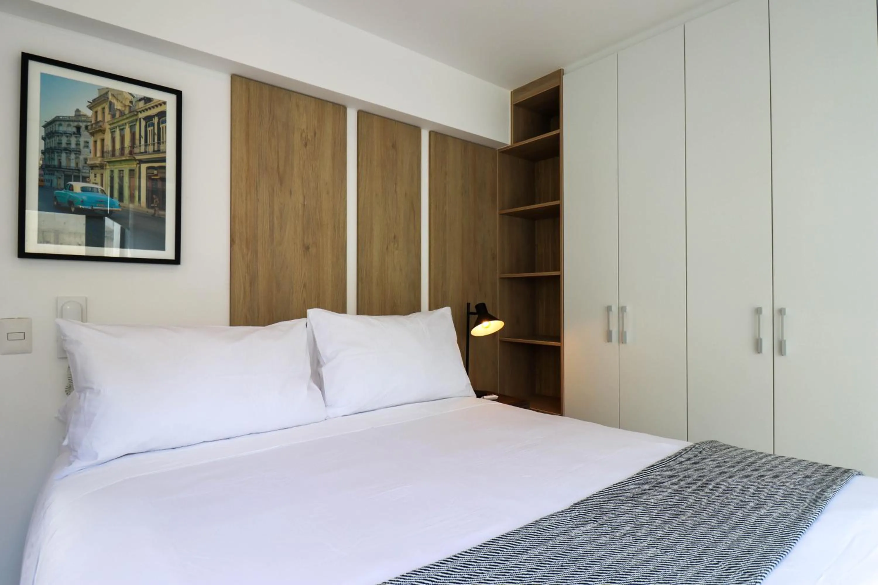 Bedroom, Bed in Gray by Wynwood House