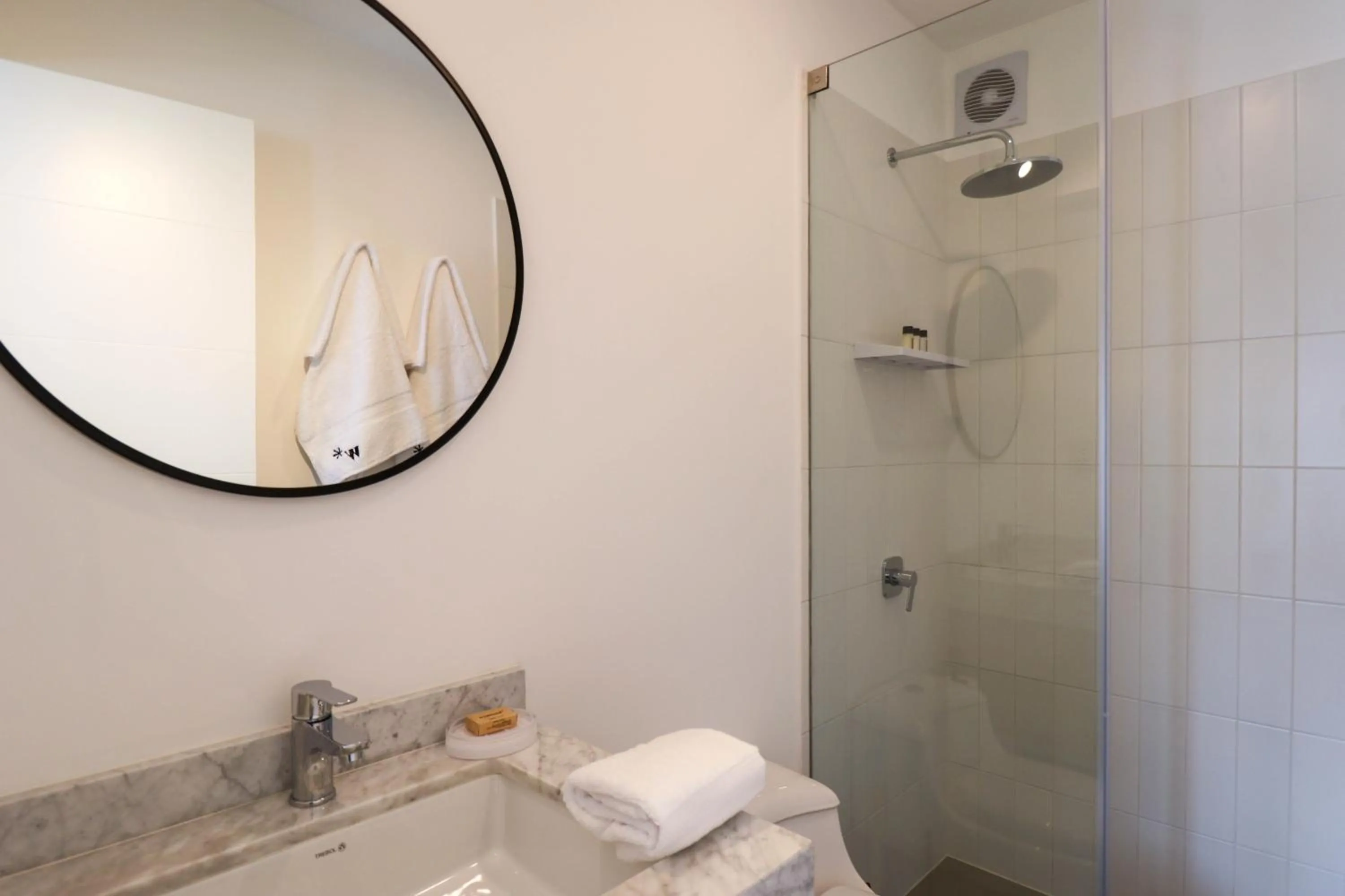 Bathroom in Gray by Wynwood House