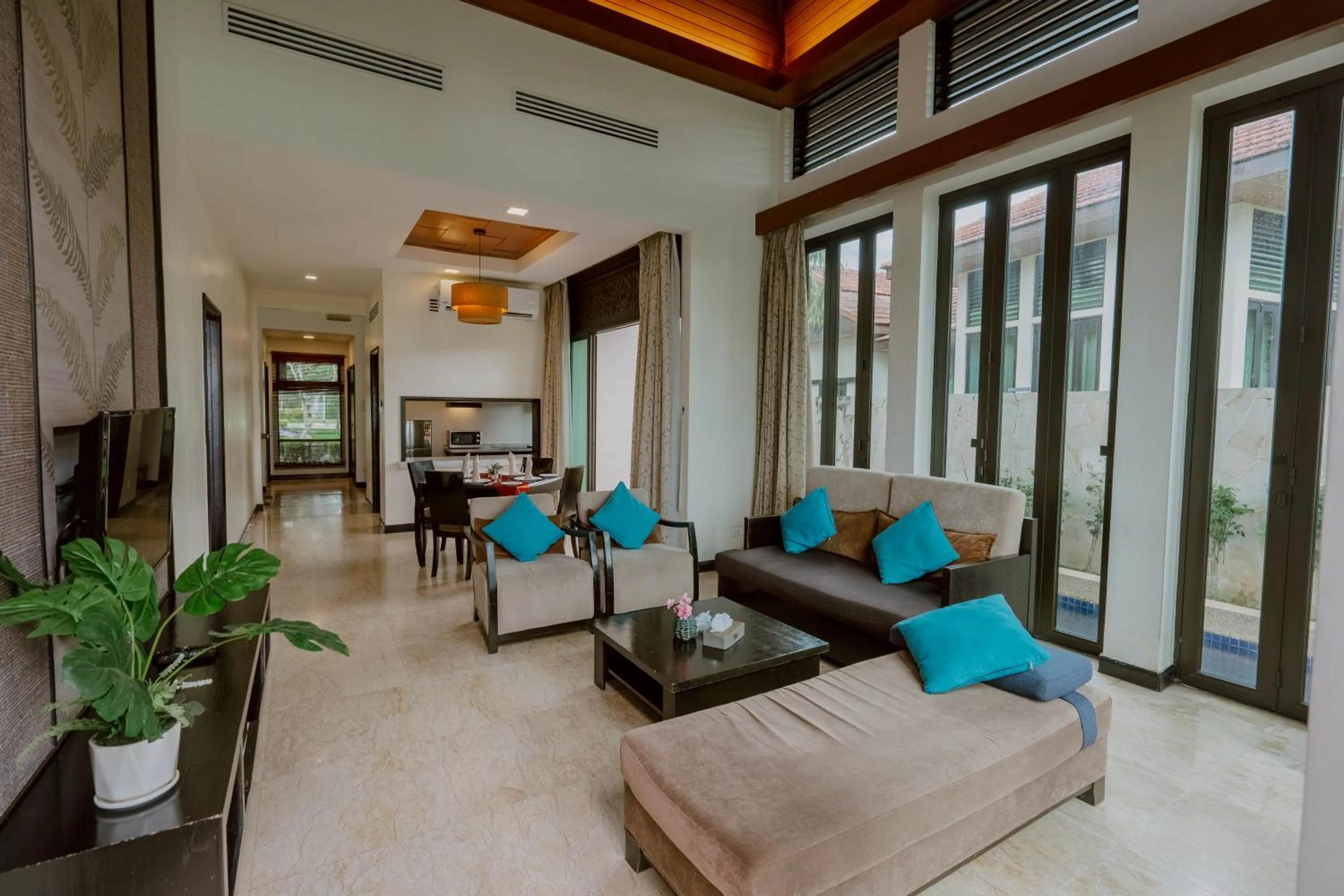Living room in Borneo Beach Villa & Suite