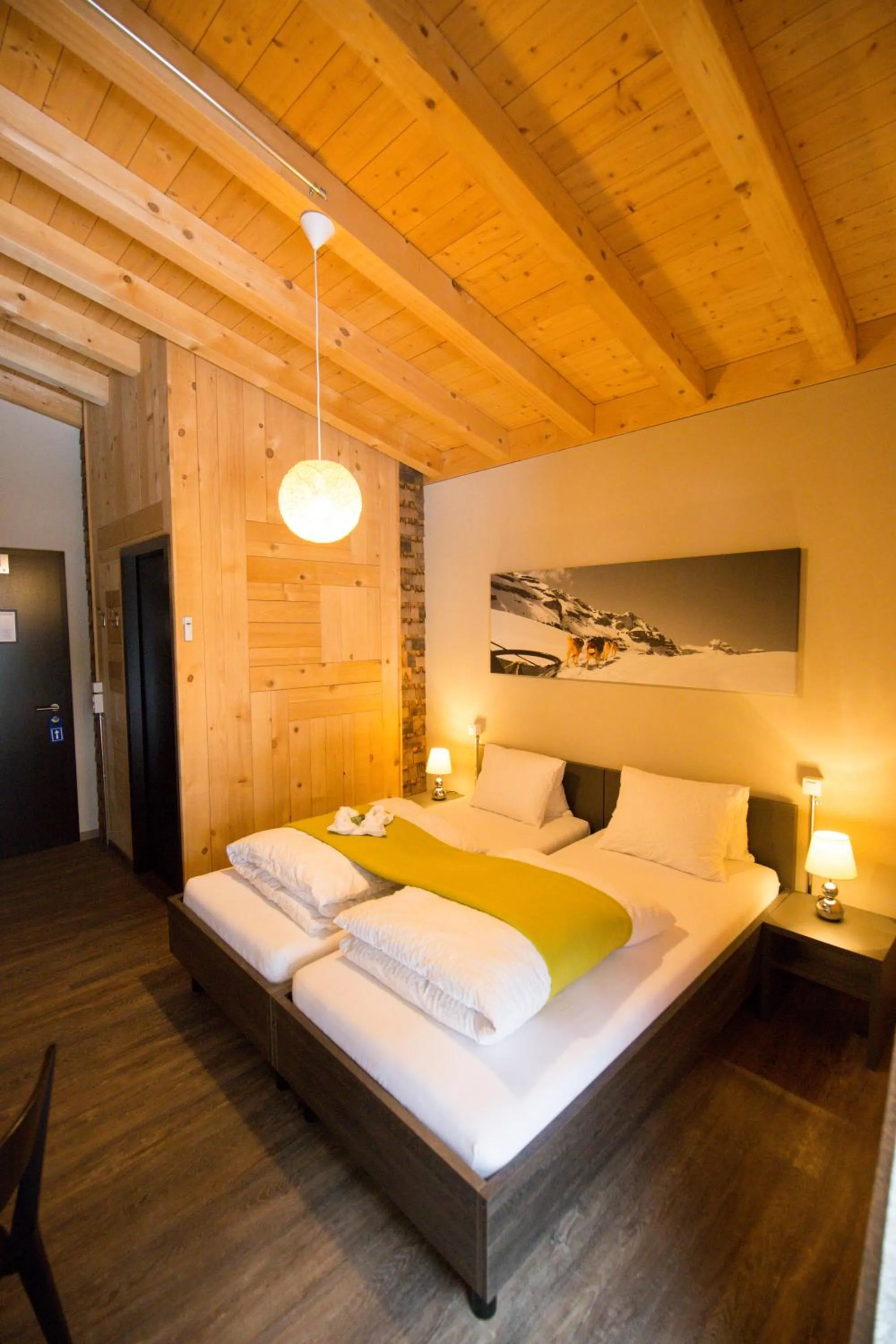 Bed in Hüttenhotel Husky Lodge