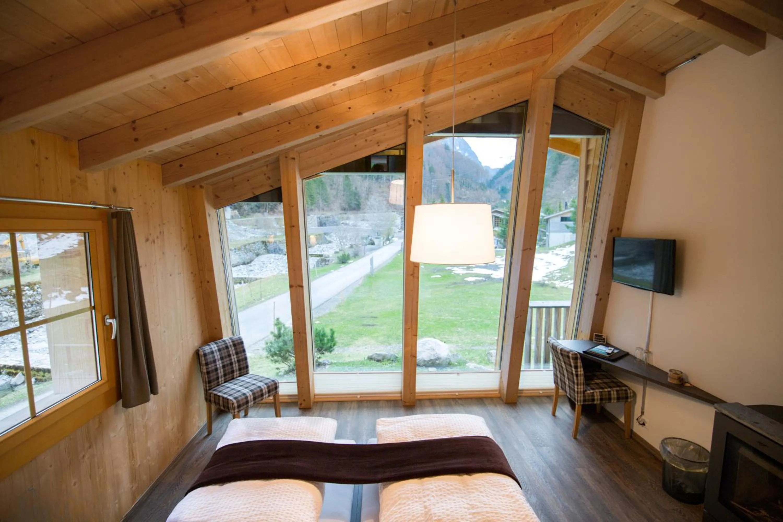 Bed in Hüttenhotel Husky Lodge