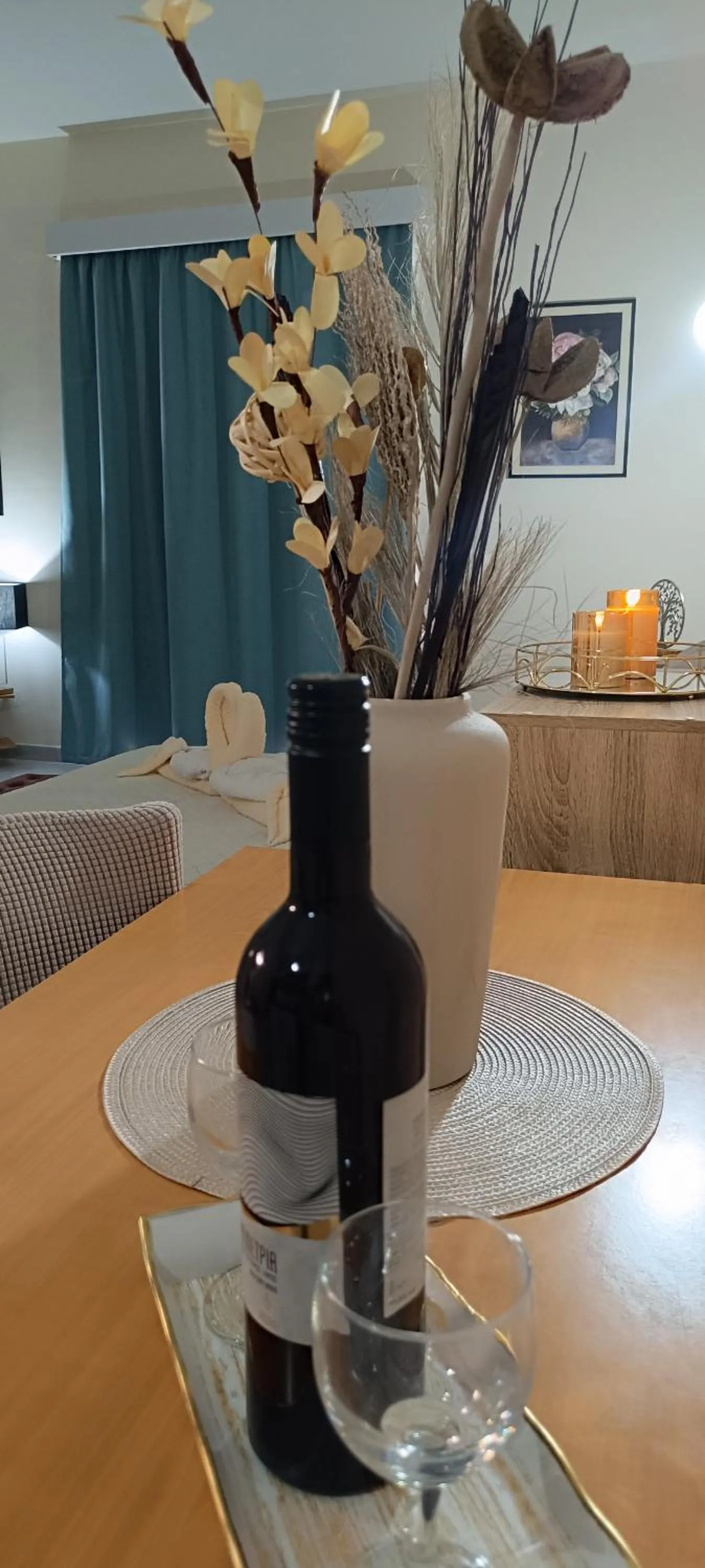 Dining area in Pyrgos Hotel Apartments