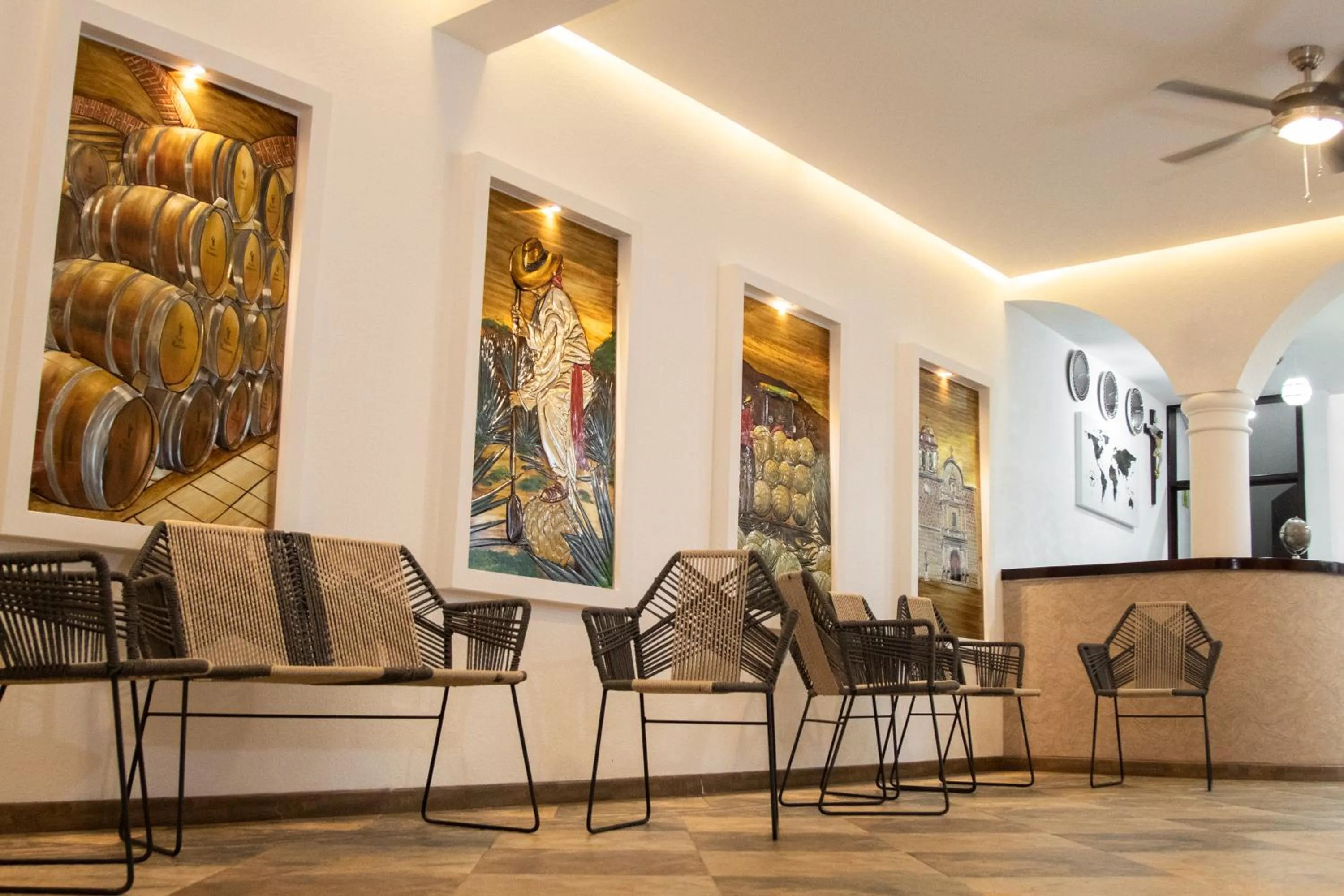 Living room in Nueve Agaves Hotel