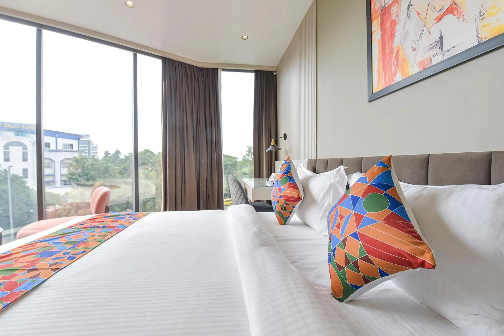 Bed in FabHotel Prime The Grey Circle