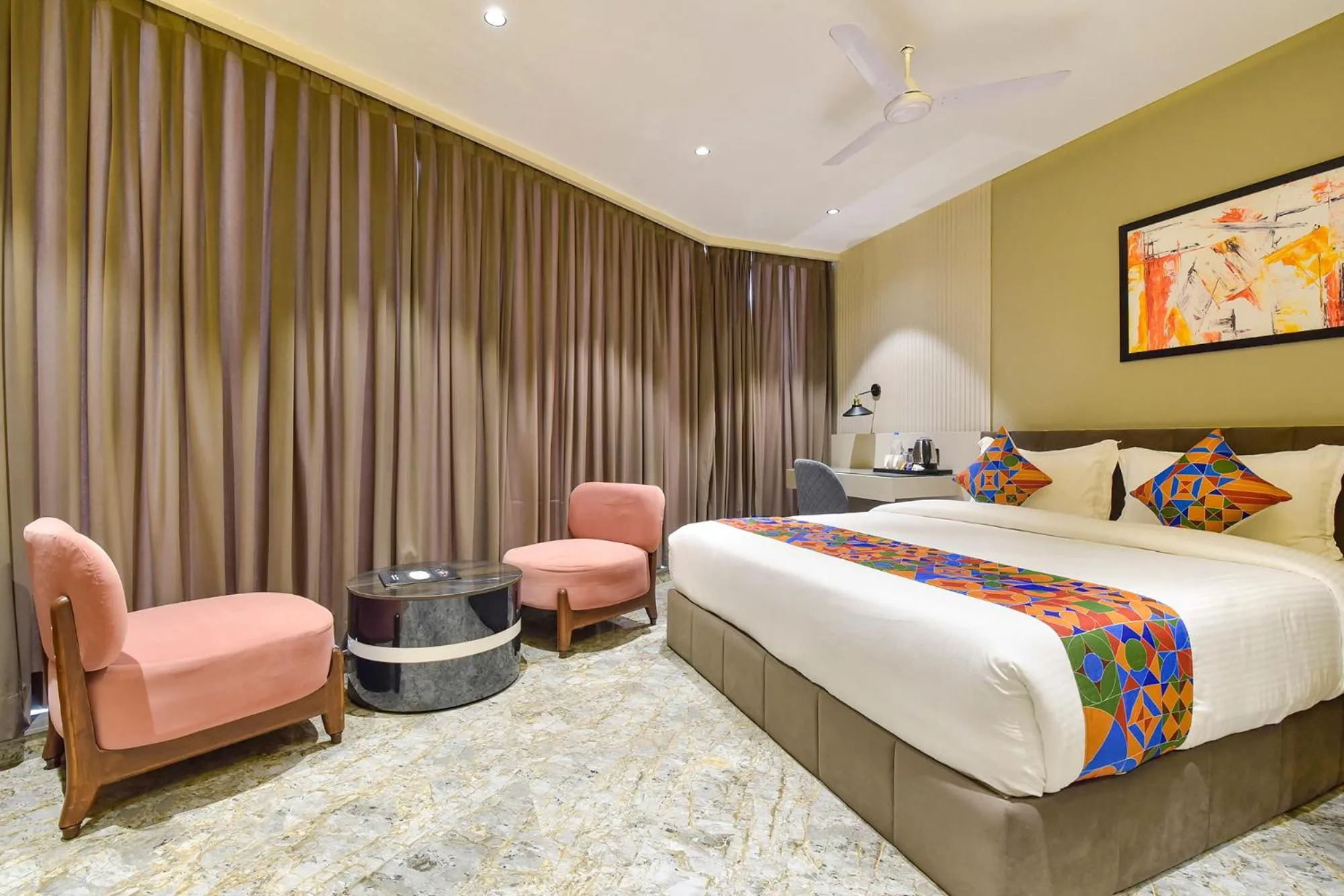 Bed in FabHotel Prime The Grey Circle