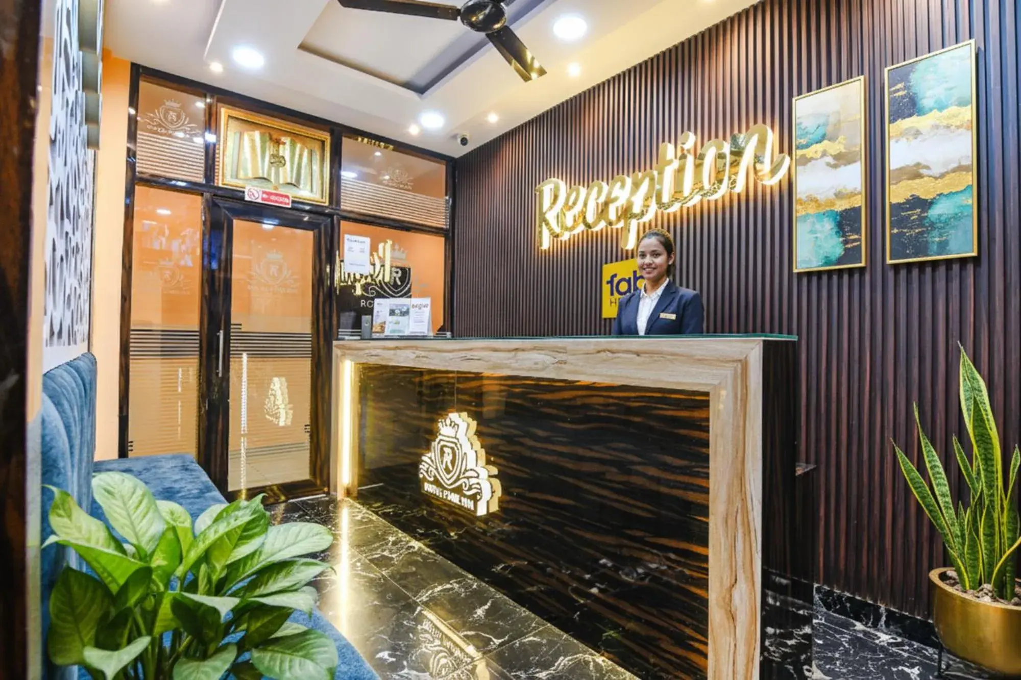 Lobby or reception in FabHotel Royal Park Inn - Nr Eden Garden Stadium Lobby or reception in FabHotel Royal Park Inn - Nr Eden Garden Stadium