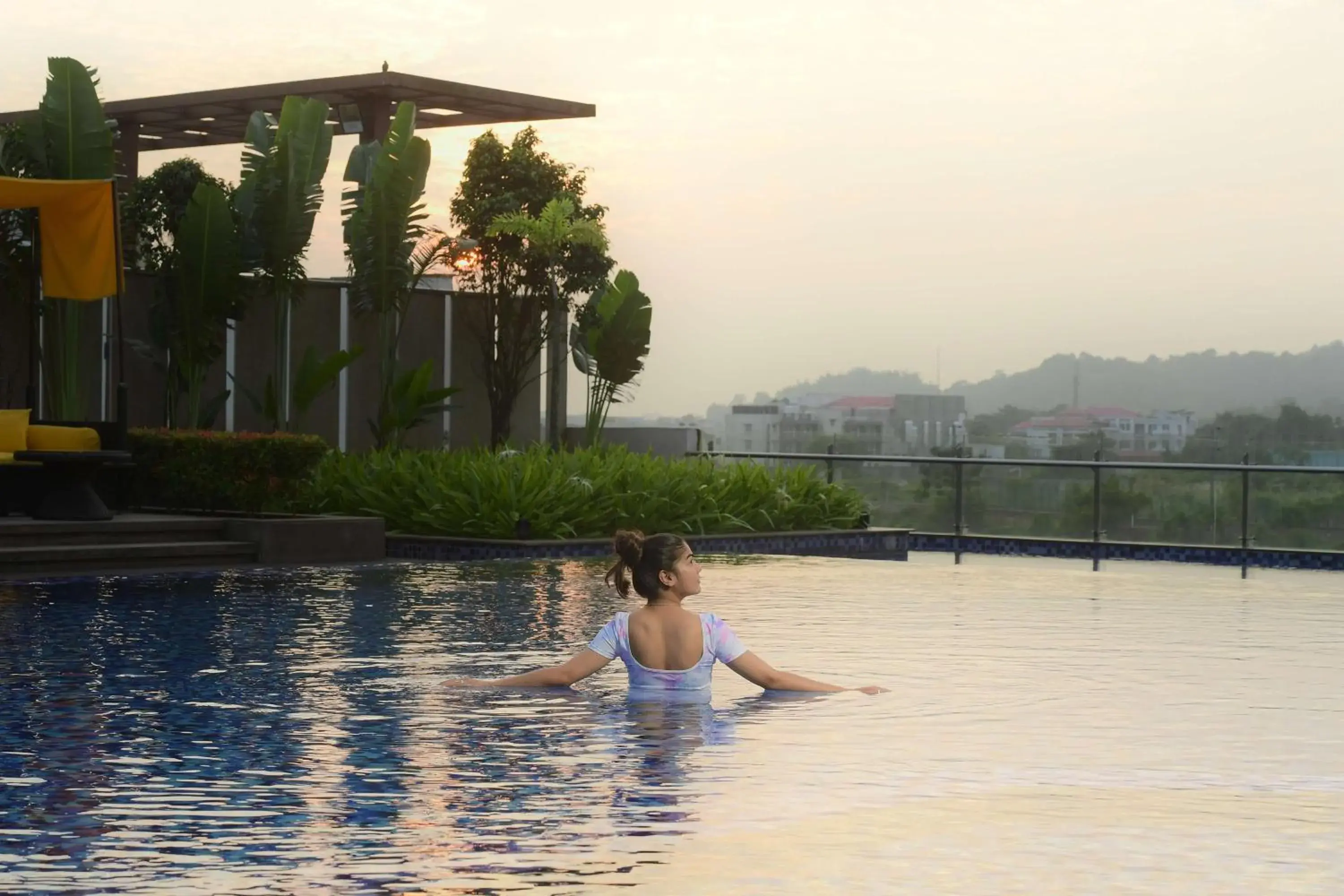 Pool view in Radisson Blu Hotel Guwahati Pool view in Radisson Blu Hotel Guwahati