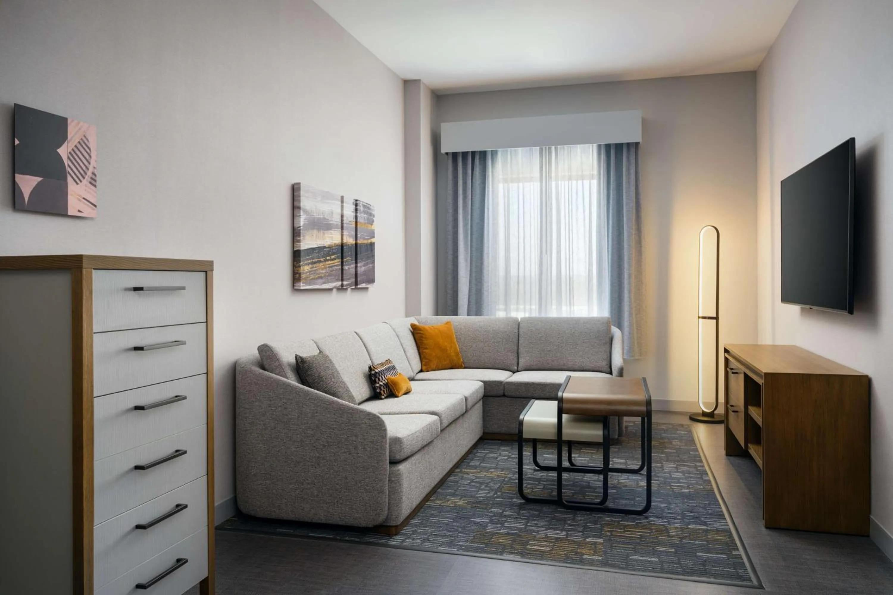 Living room in Homewood Suites By Hilton Raleigh Downtown