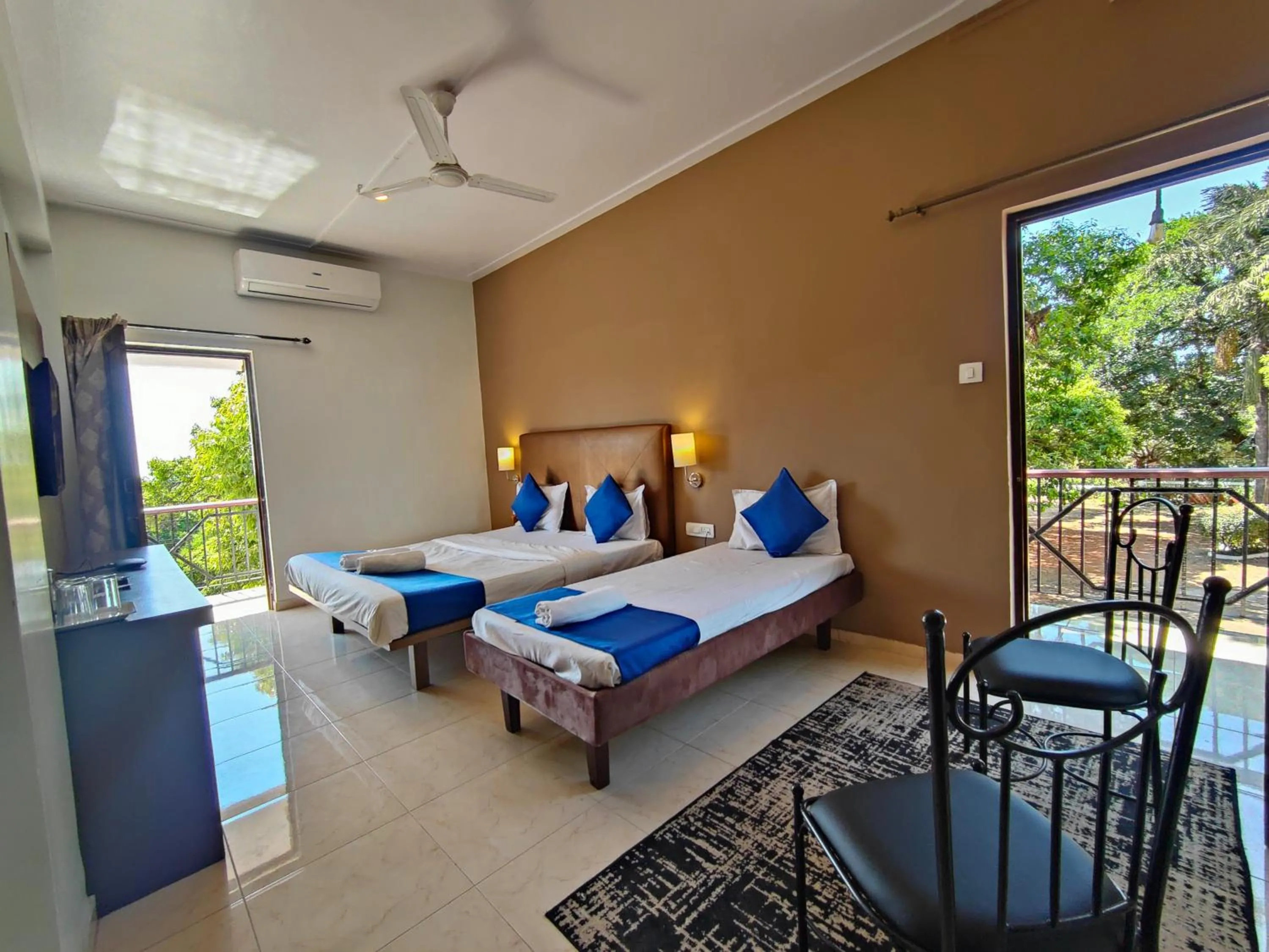 View (from property/room), Bed in Rain Raga Resort