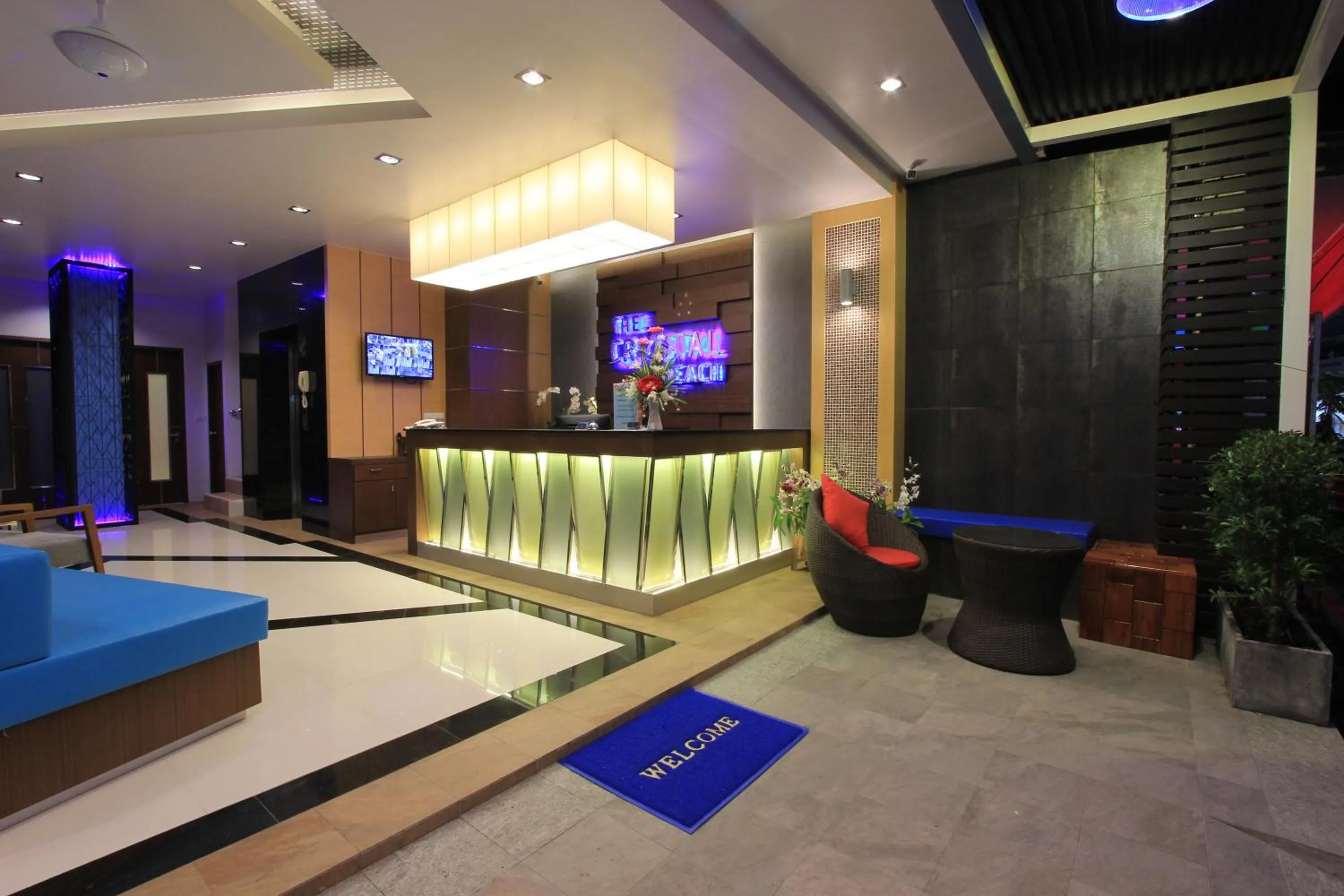 Lobby or reception in The Crystal Beach Hotel