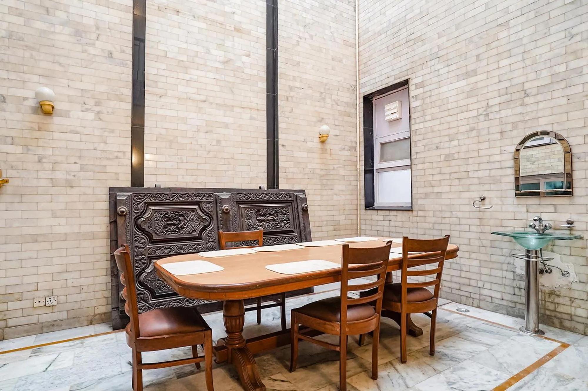 Dining area in FabHotel Goodwill Homes