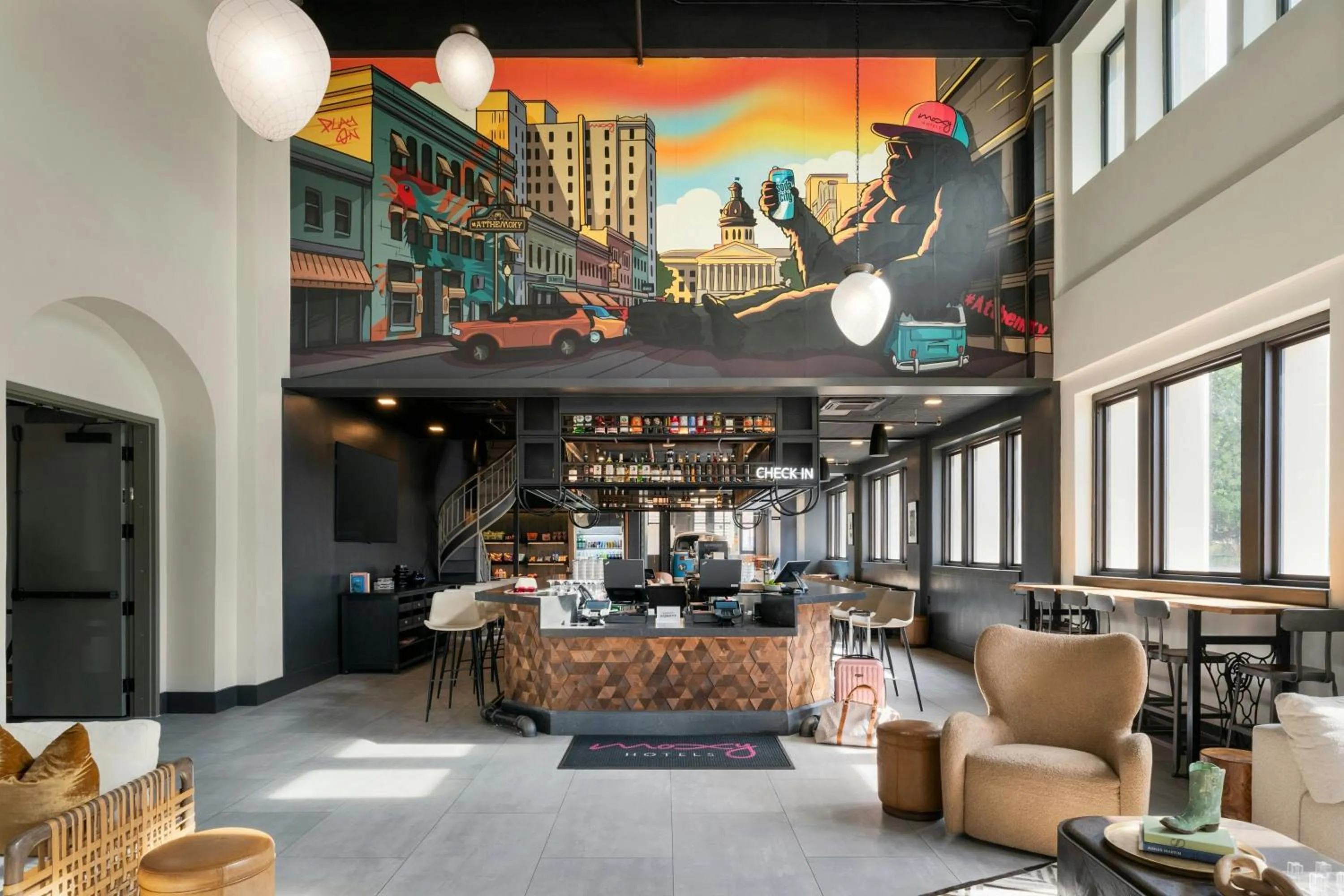 Lobby or reception in Moxy Columbia Downtown