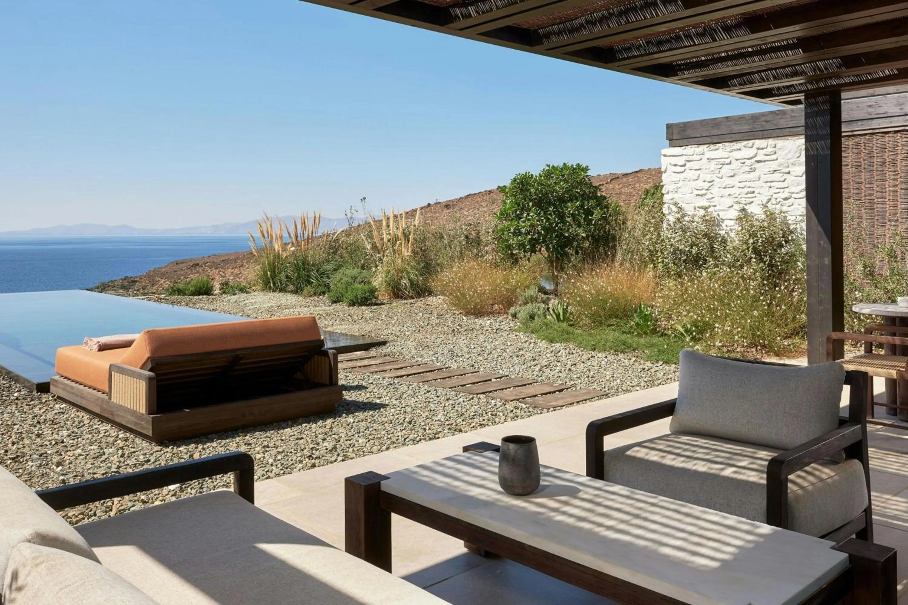 Swimming pool in Odera, Tinos, Autograph Collection