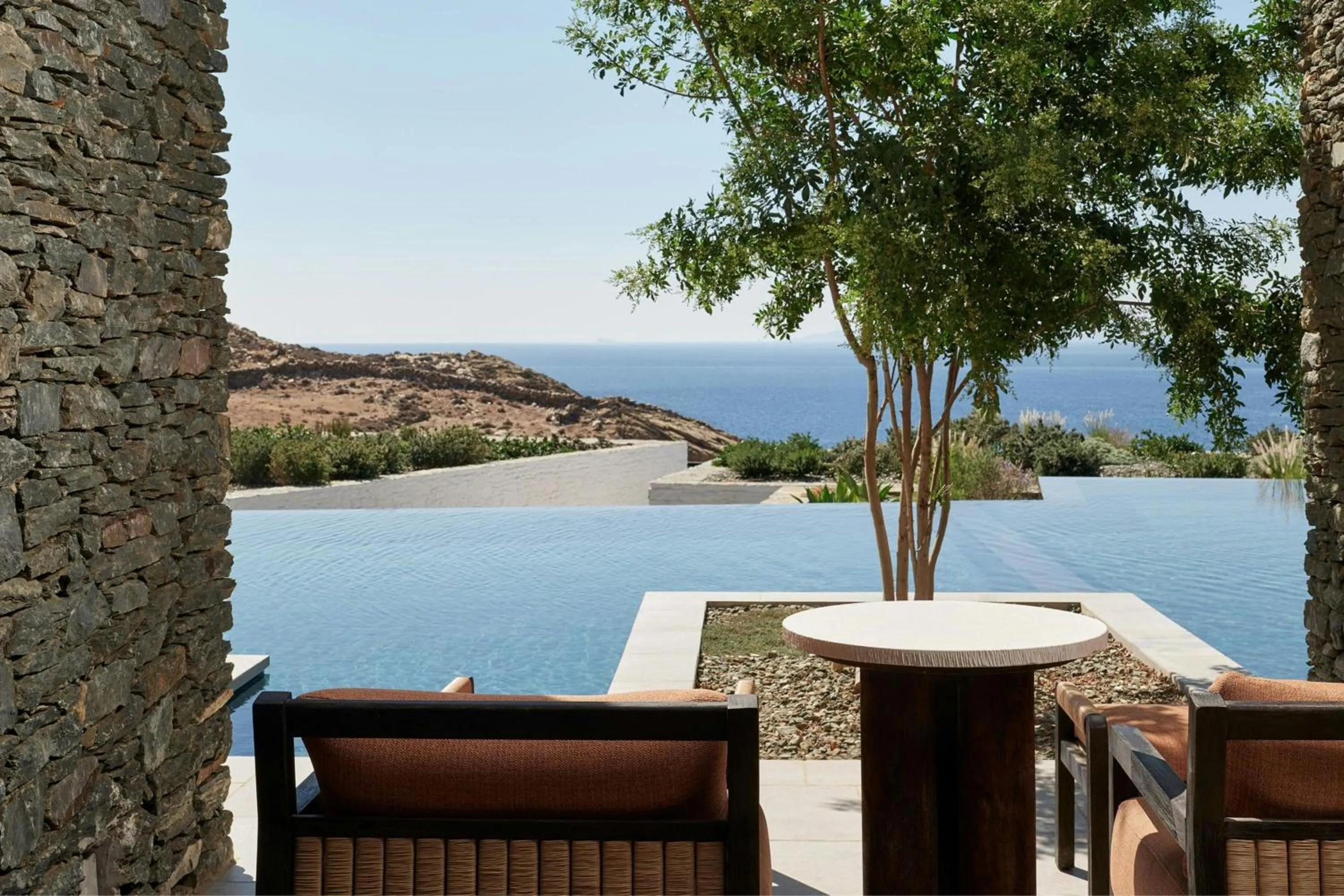 Swimming pool in Odera, Tinos, Autograph Collection