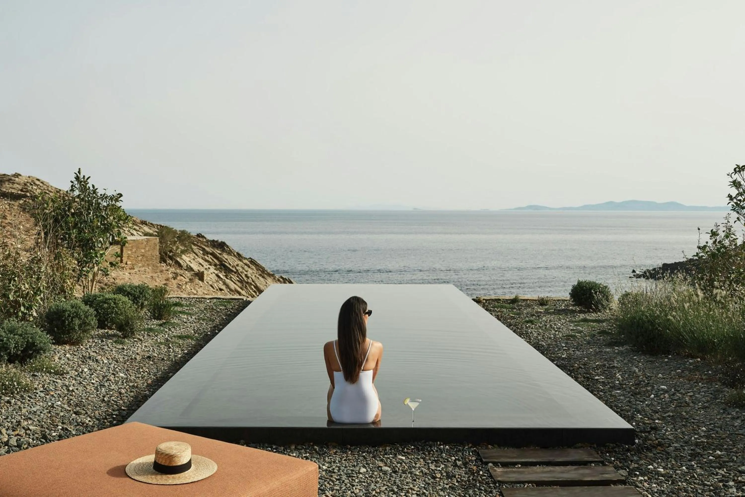 Swimming pool in Odera, Tinos, Autograph Collection