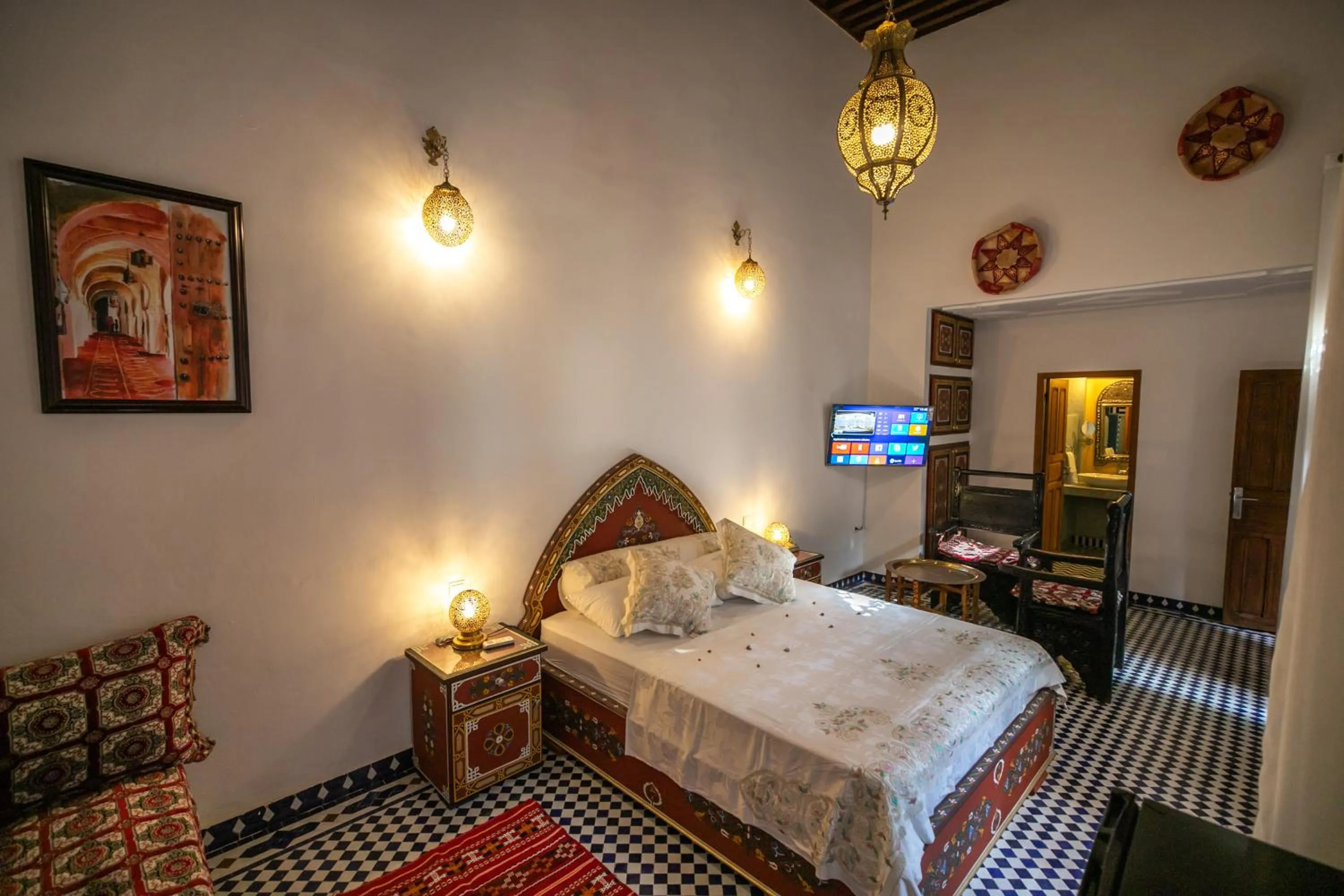 Bed in Riad Jamal