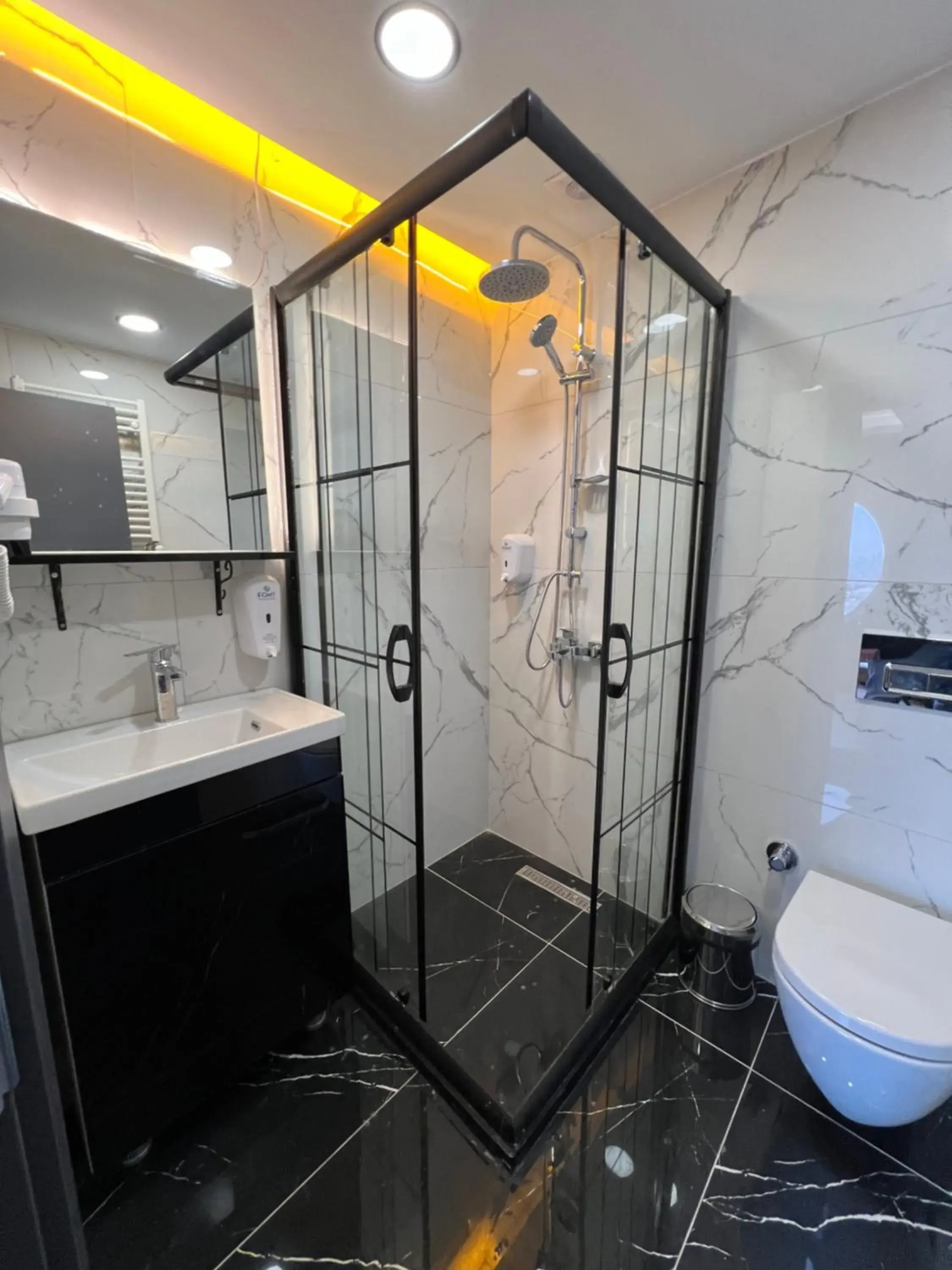 Shower in The Blue Suites Shower in The Blue Suites