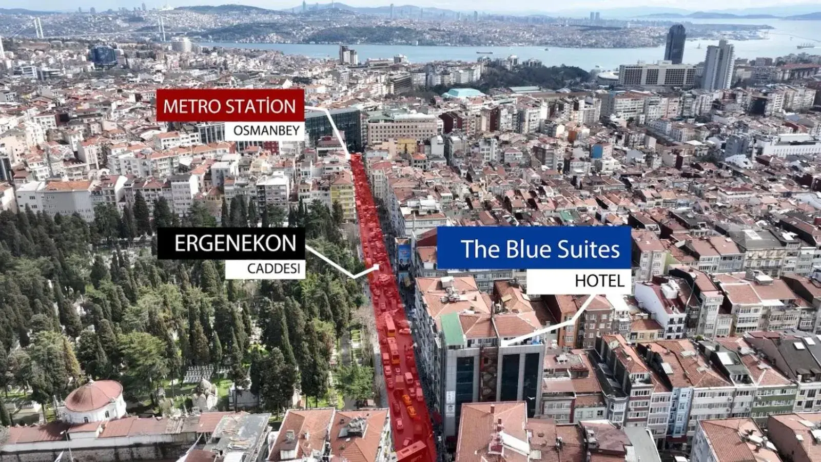 Bird's eye view in The Blue Suites Bird's eye view in The Blue Suites