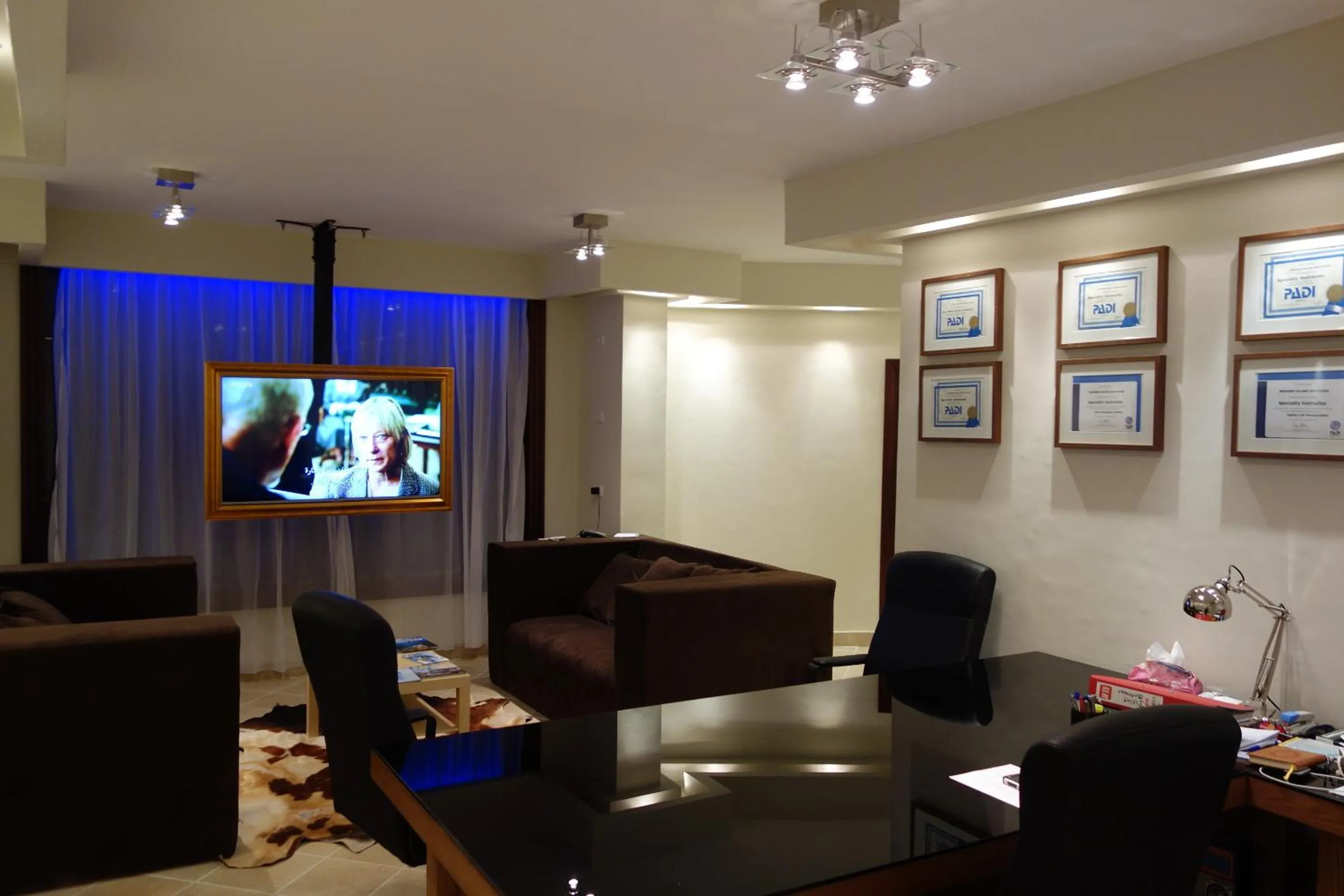 Seating area in Blue Vision Diving Hotel