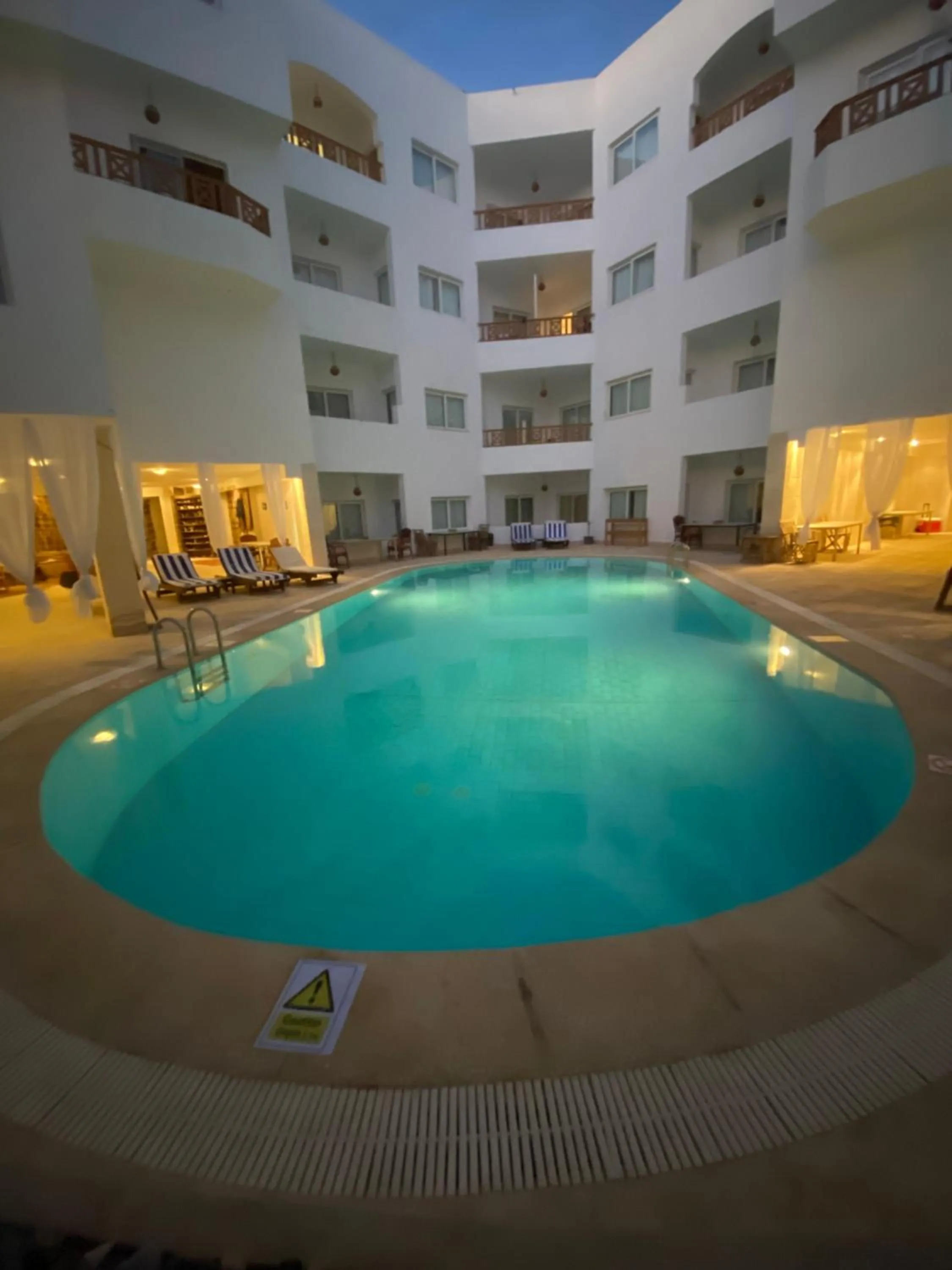 Pool view in Blue Vision Diving Hotel