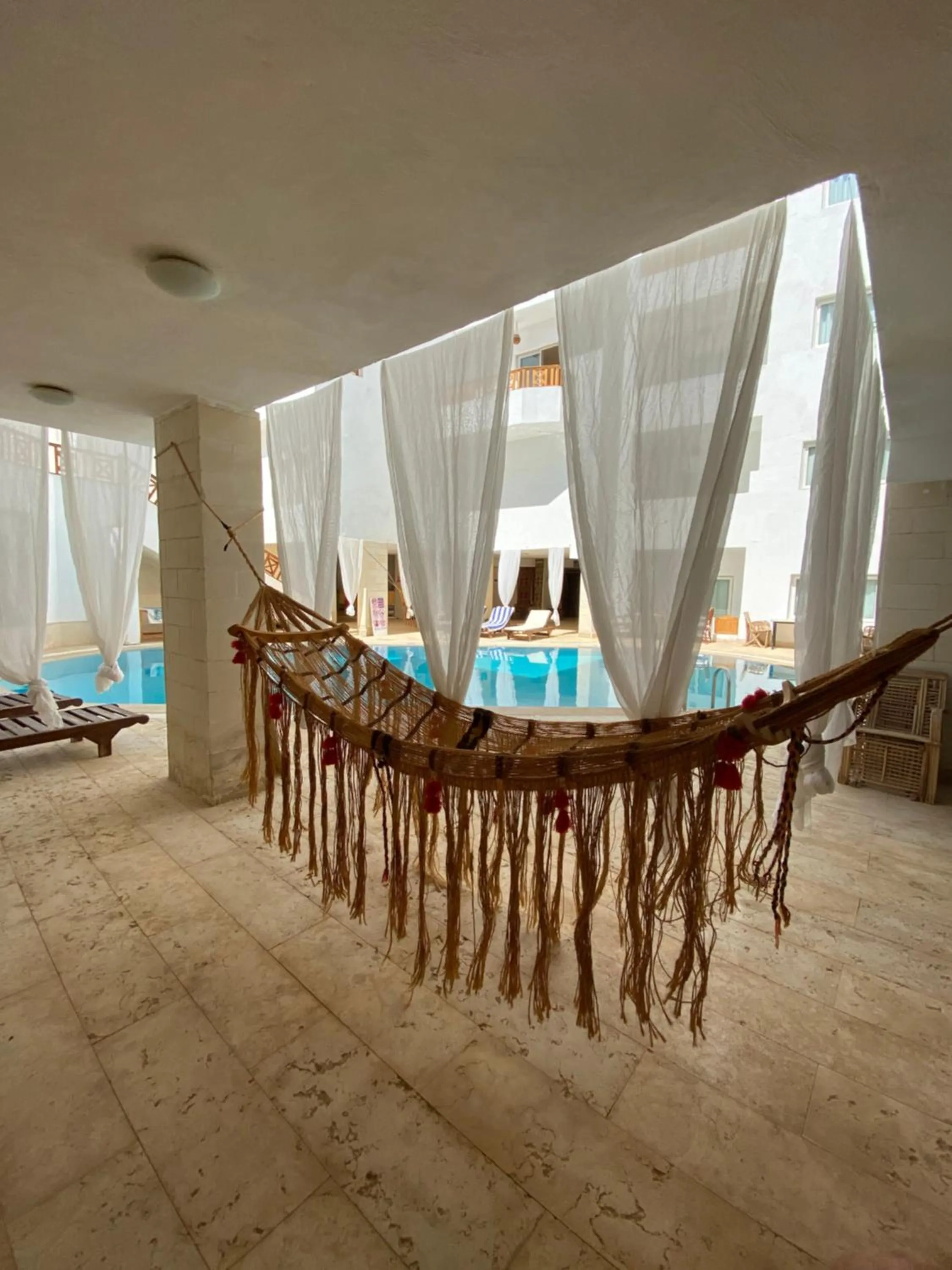 Pool view in Blue Vision Diving Hotel