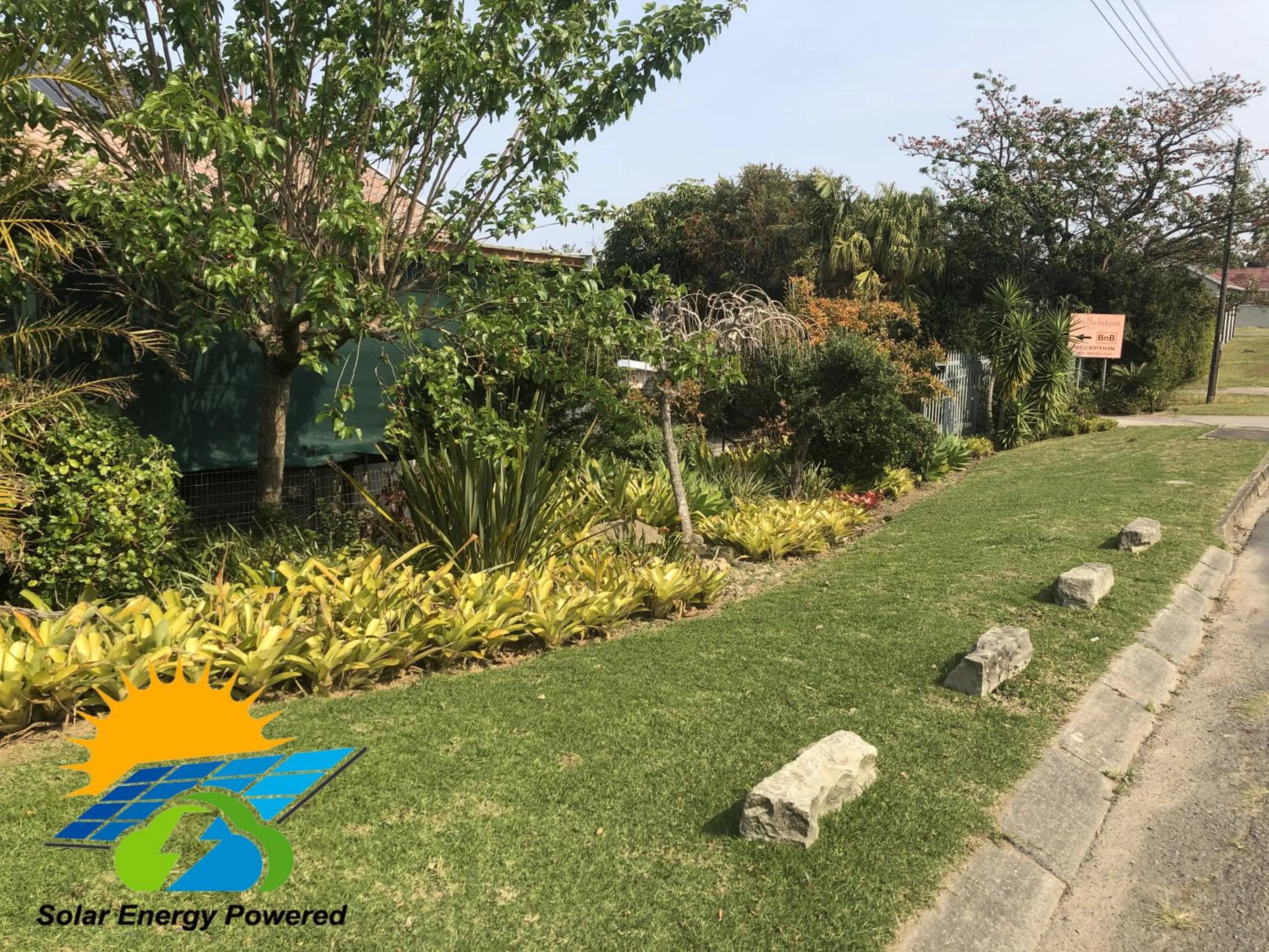 Garden view in theSolution BnB