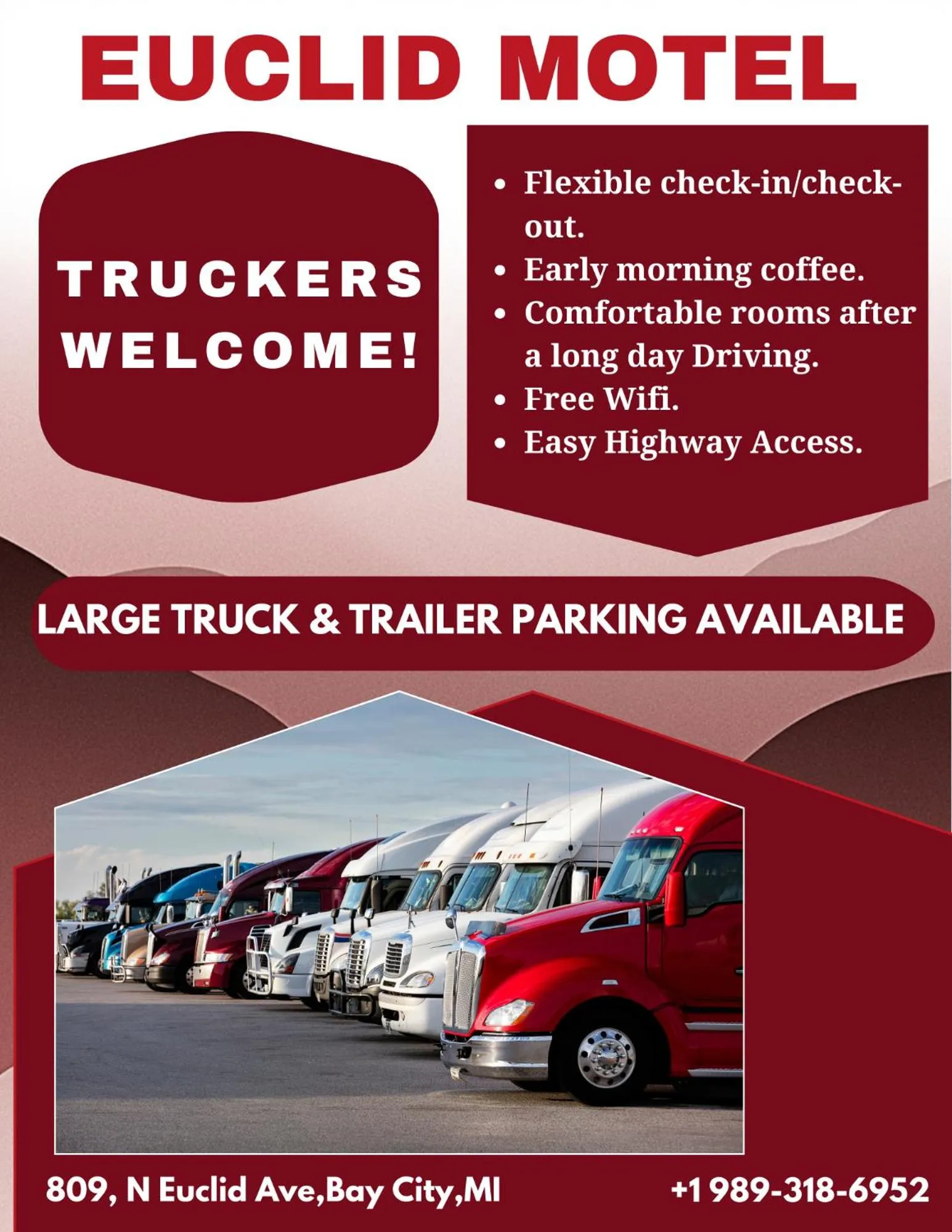 Text overlay in Euclid Motel