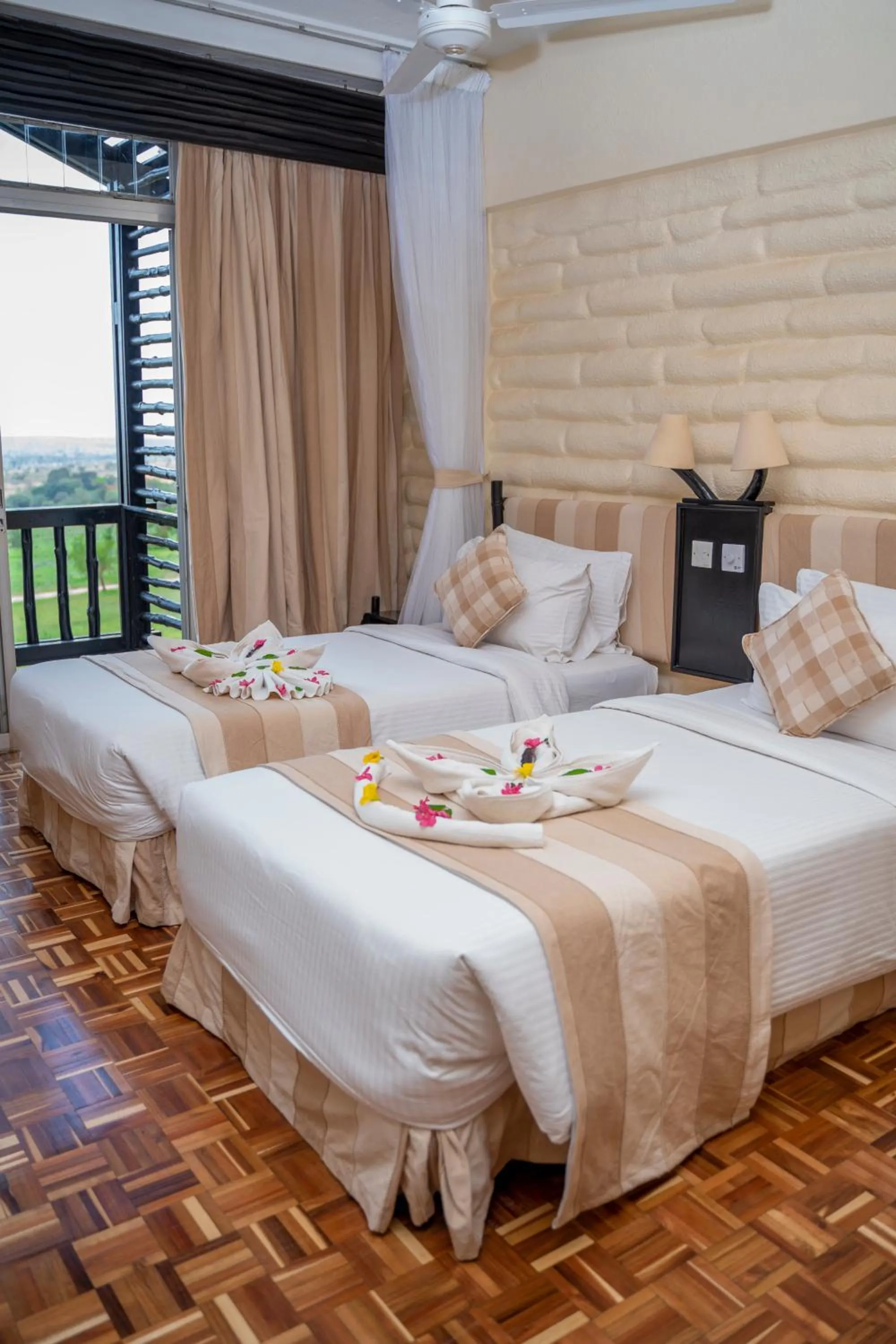 View (from property/room), Bed in Taita Hills Safari Resort & Spa