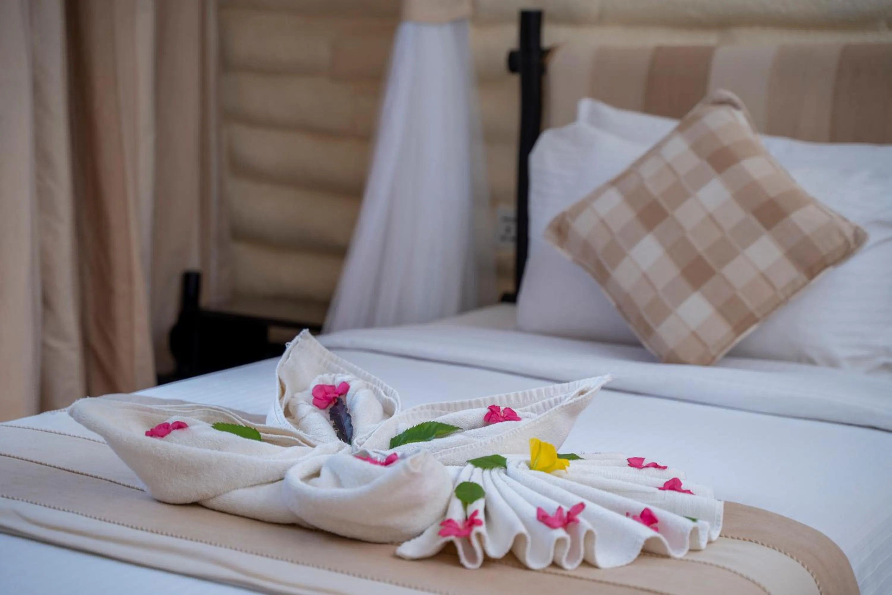 Balcony/Terrace, Bed in Taita Hills Safari Resort & Spa