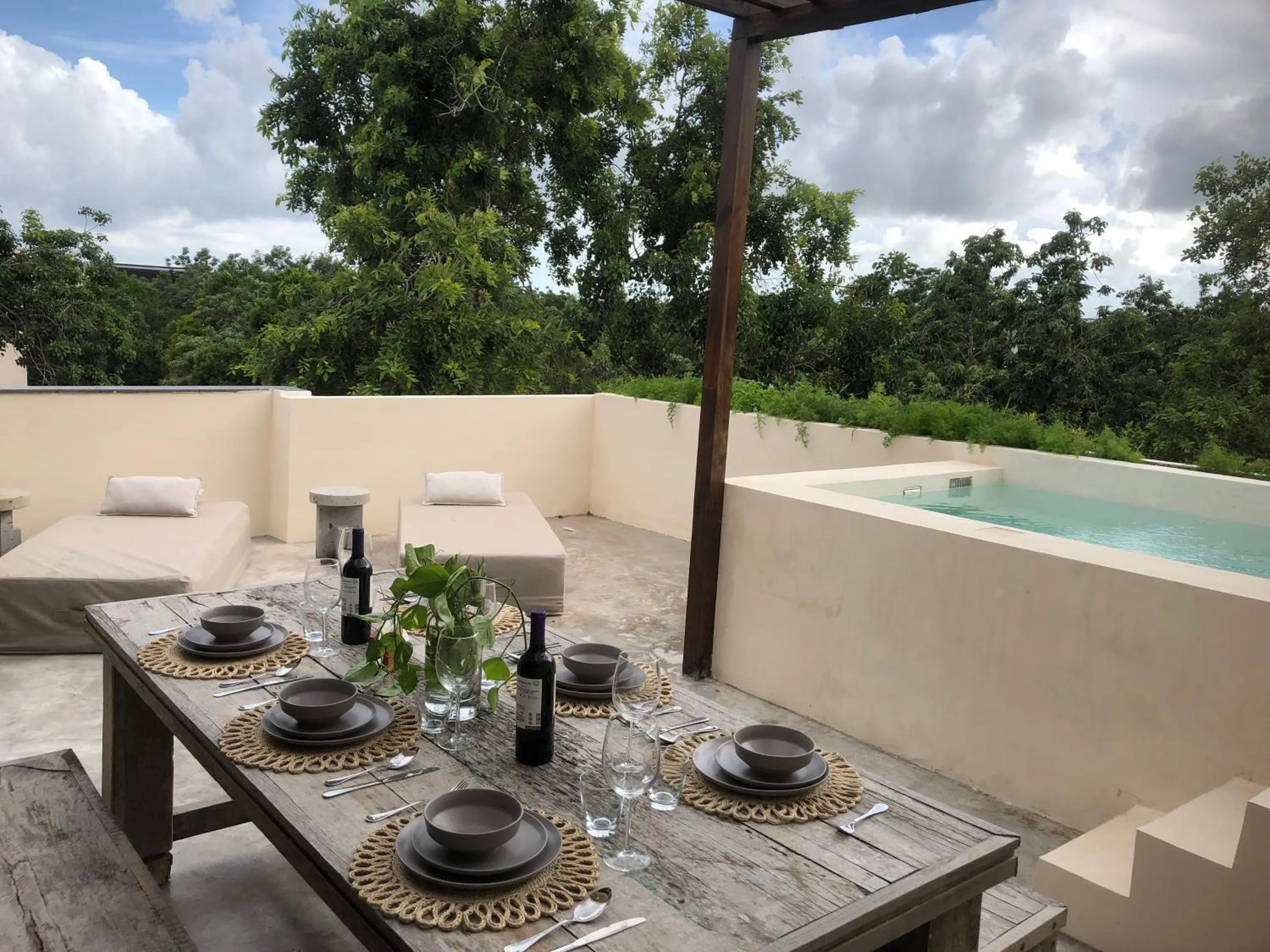 Pool view in Condominio Talulah Living Tulum
