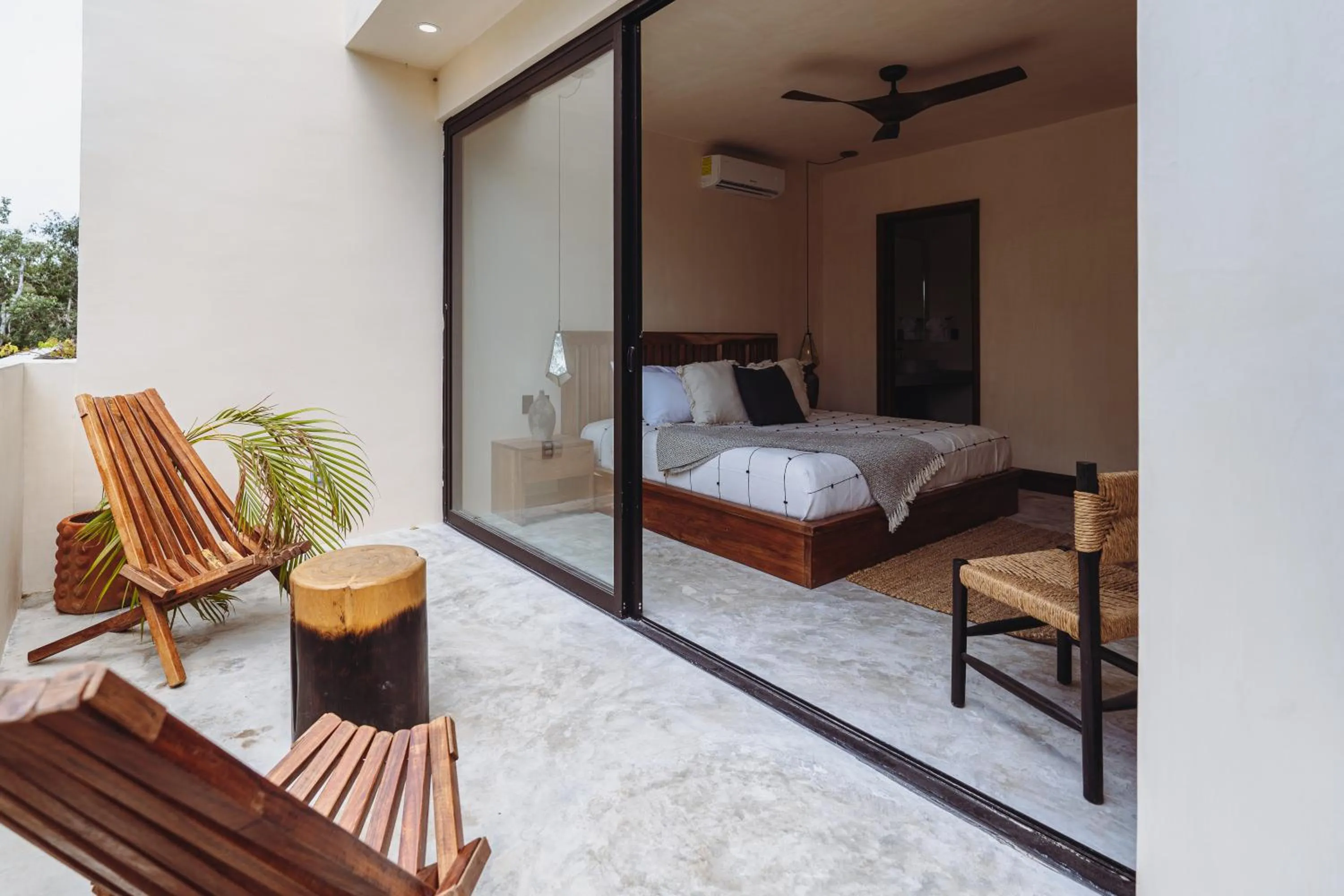 Balcony/Terrace, Bed in Condominio Talulah Living Tulum