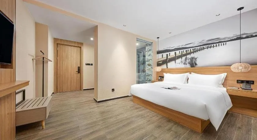 Bed in Meet Garden Hotel Baiyun International Airport