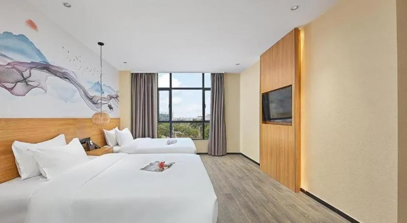 Bed in Meet Garden Hotel Baiyun International Airport
