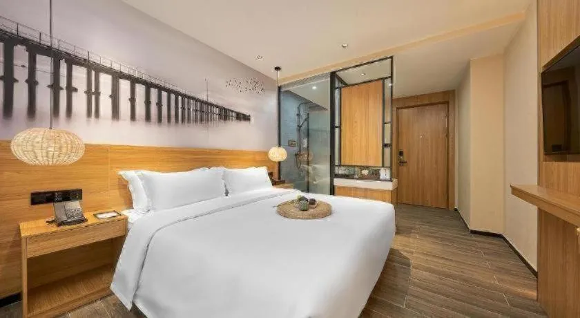 Bed in Meet Garden Hotel Baiyun International Airport