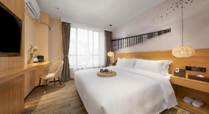 Bed in Meet Garden Hotel Baiyun International Airport