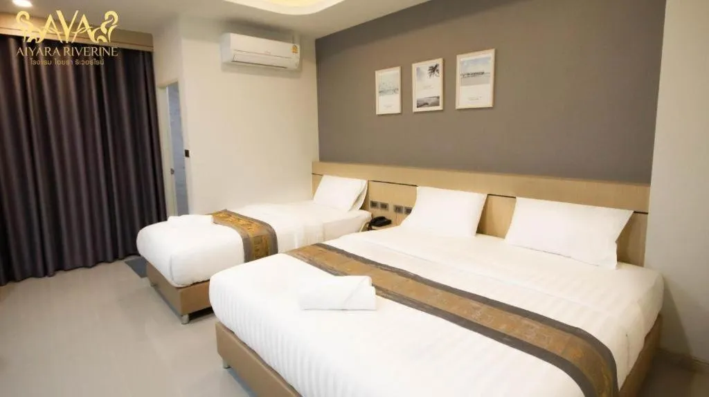 Bed in Aiyara Riverine Hotel, Nakhon Phanom