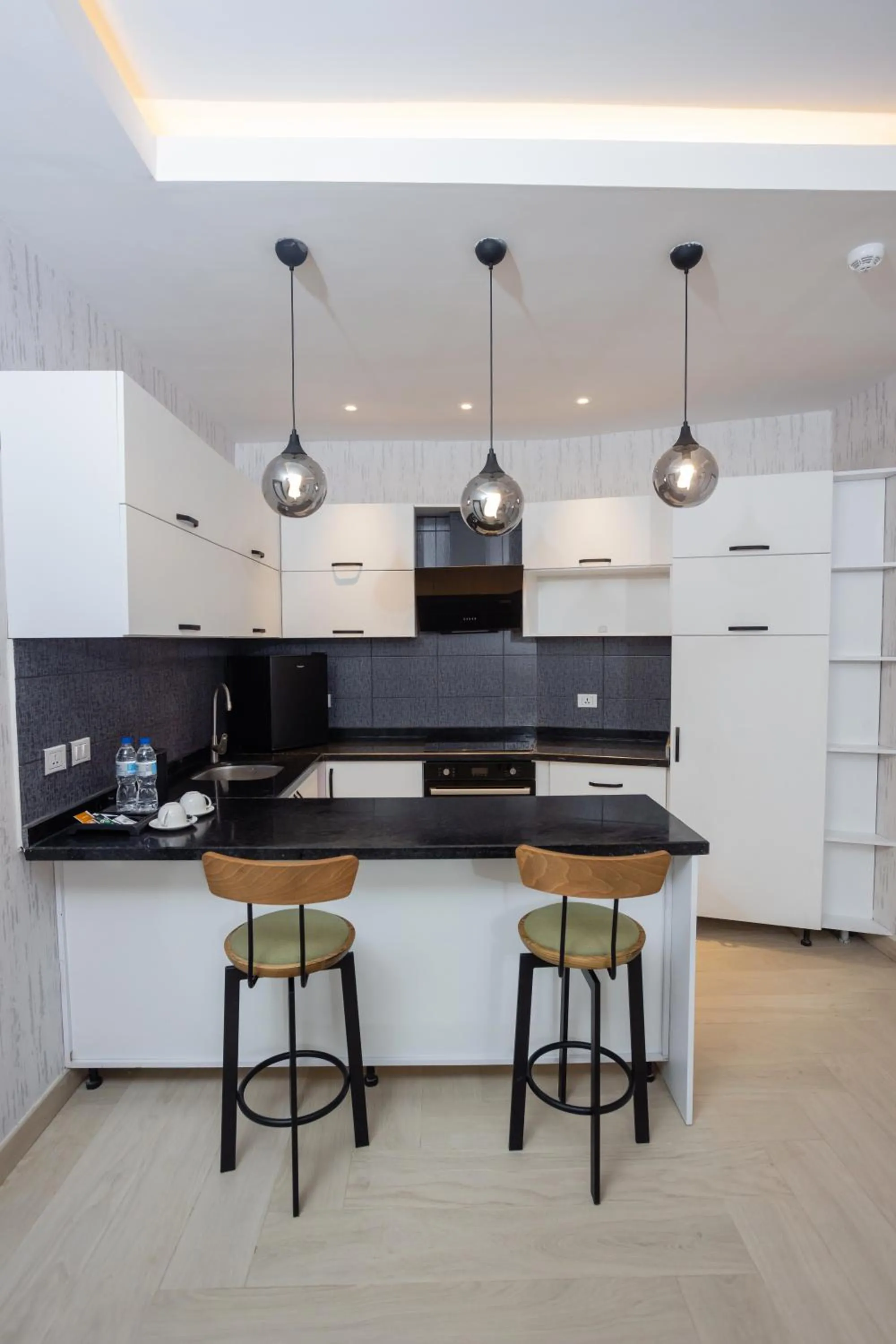 Kitchen or kitchenette in Shitaye Suite Hotel