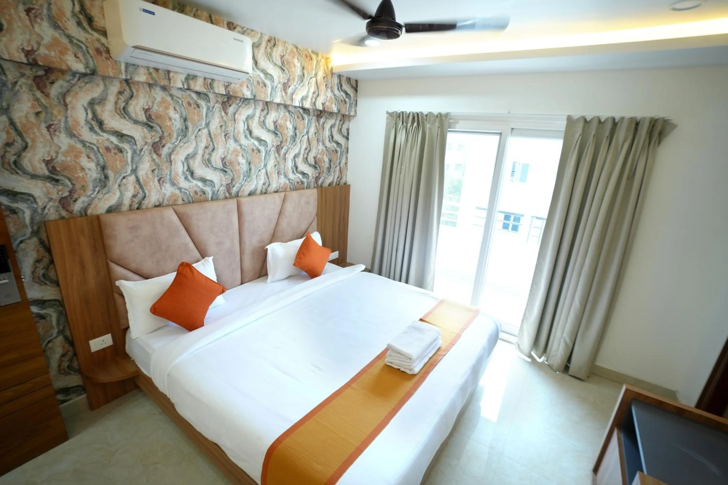 Photo of the whole room, Bed in Hotel Viola Suites Madhapur, Business Hotel