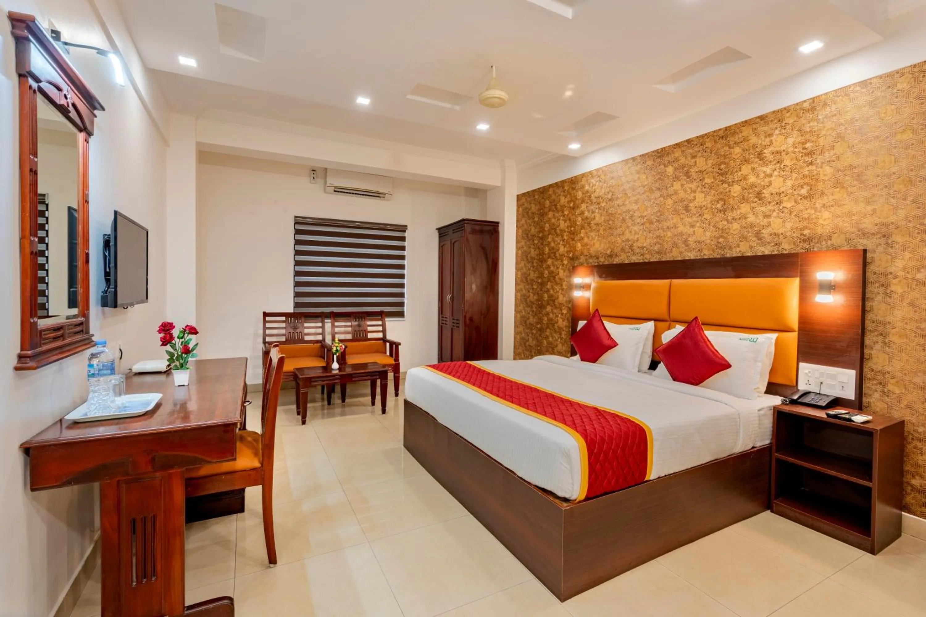Bed in Daan Orchid Residency